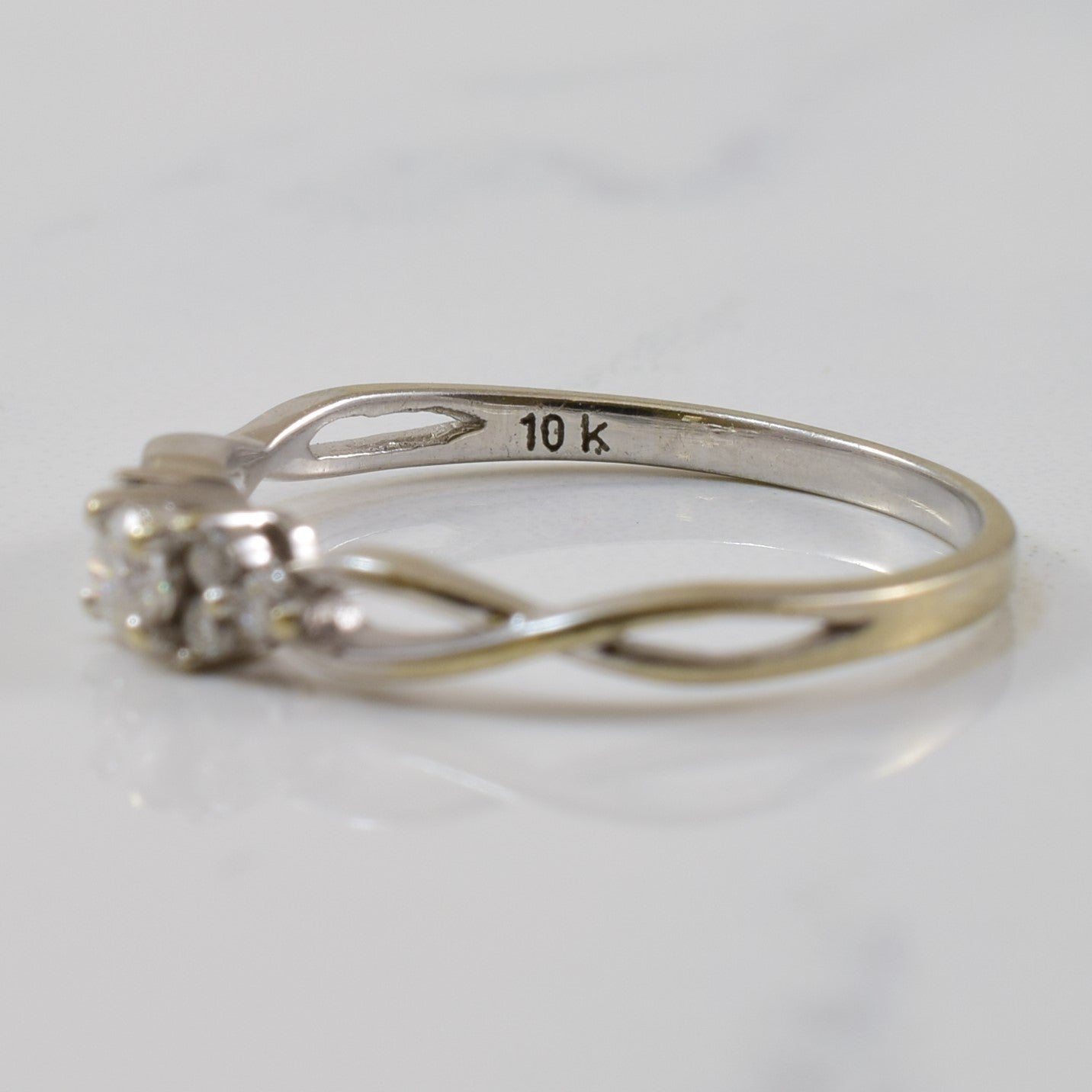 Bague de promesse en diamant | 0,12 ct | Taille 5,75 |