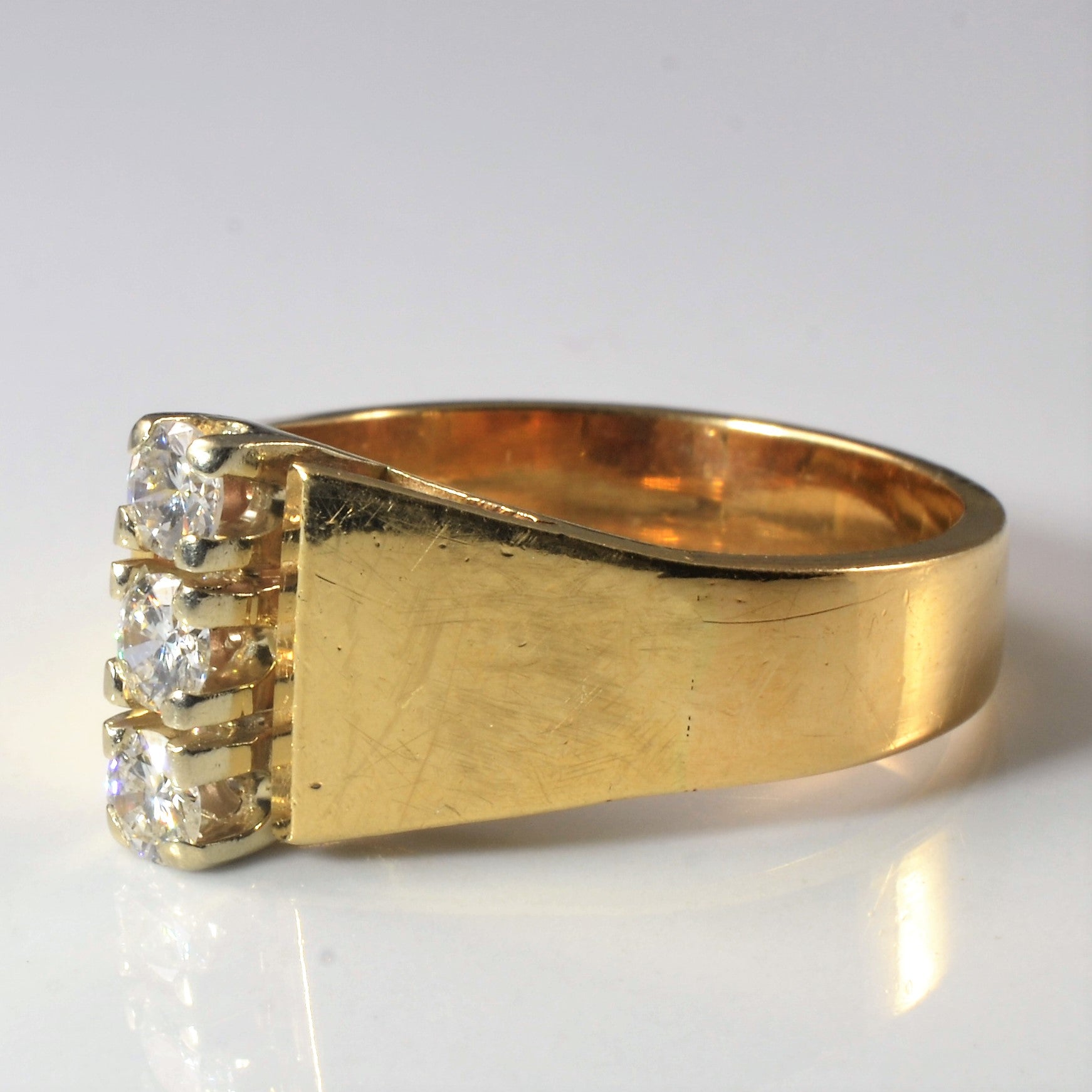 Vertical Tapered Three Stone Diamond Ring | 0.51ctw | SZ 9.25 |