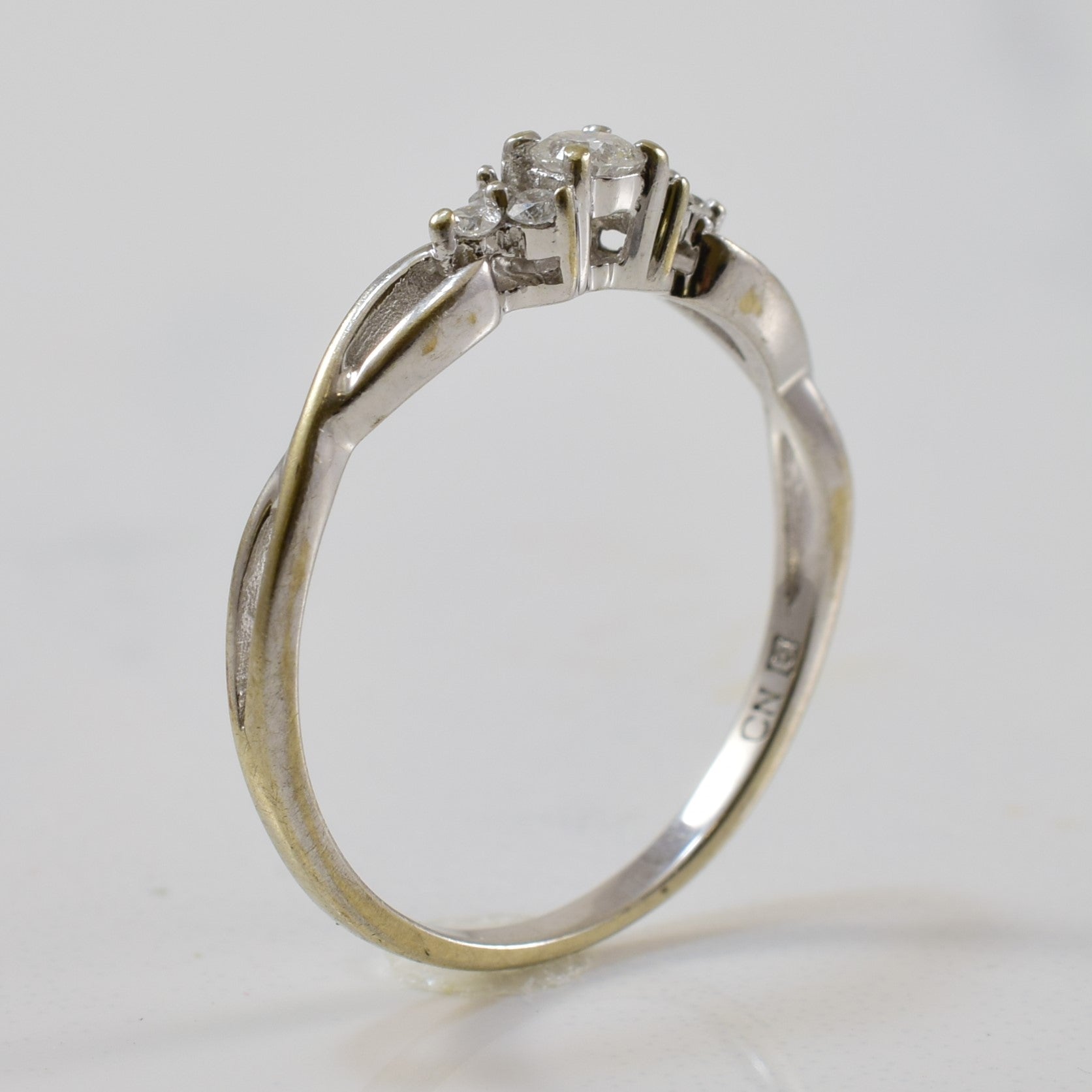 Bague de promesse en diamant | 0,12 ct | Taille 5,75 |