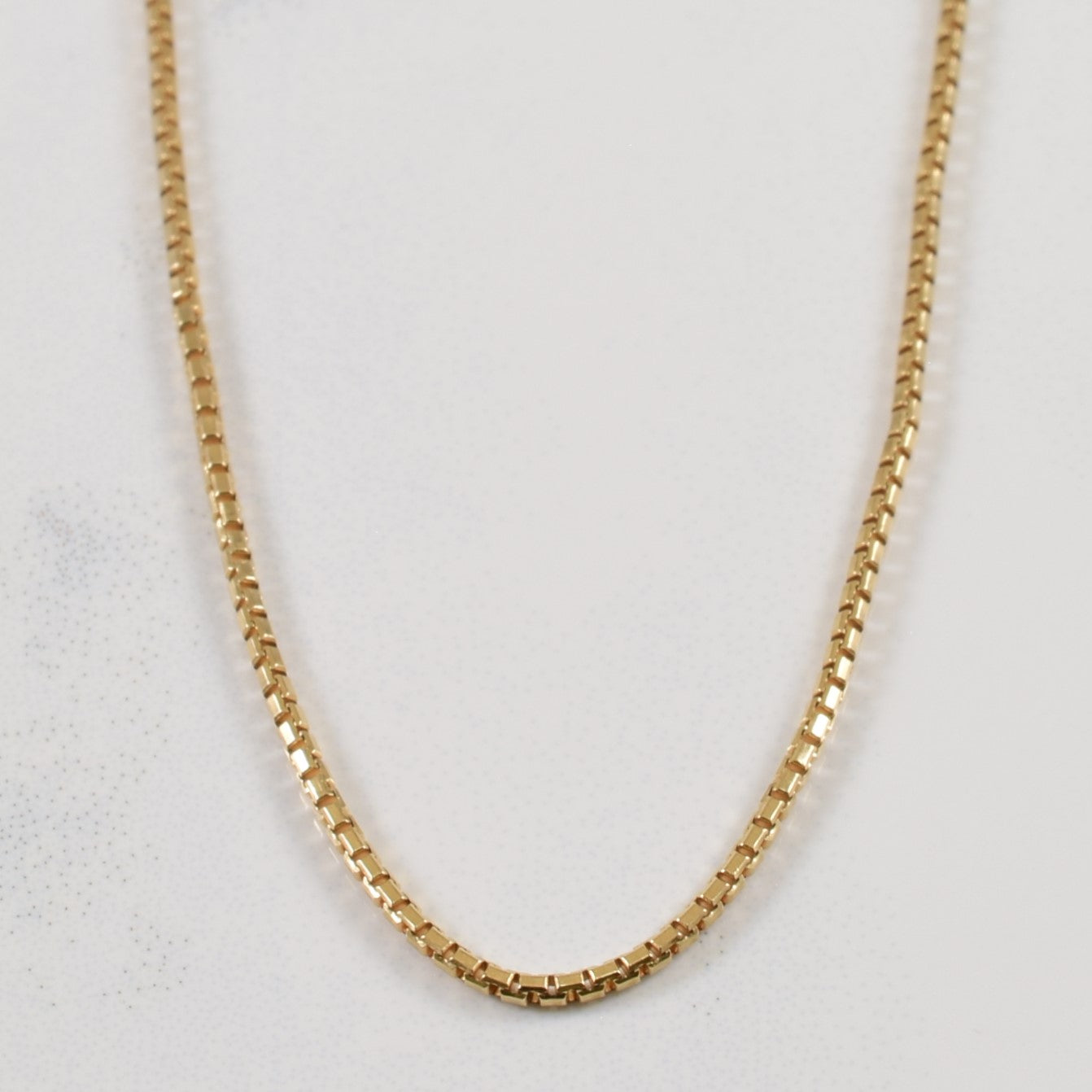10k Yellow Gold Box Chain | 17.5" |