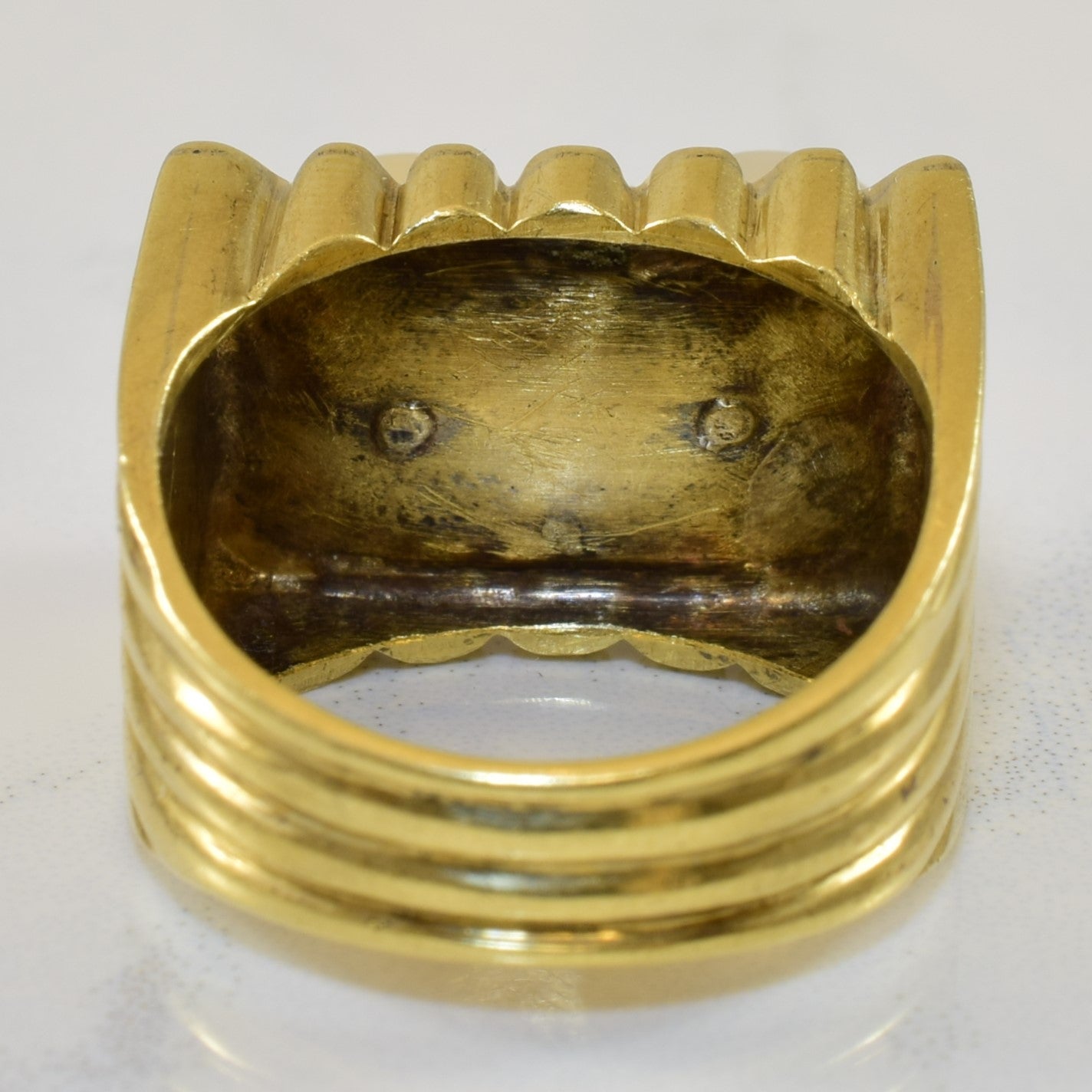 Textured Flat Edge Pearl Ring | 6.60ctw | SZ 6.25 |
