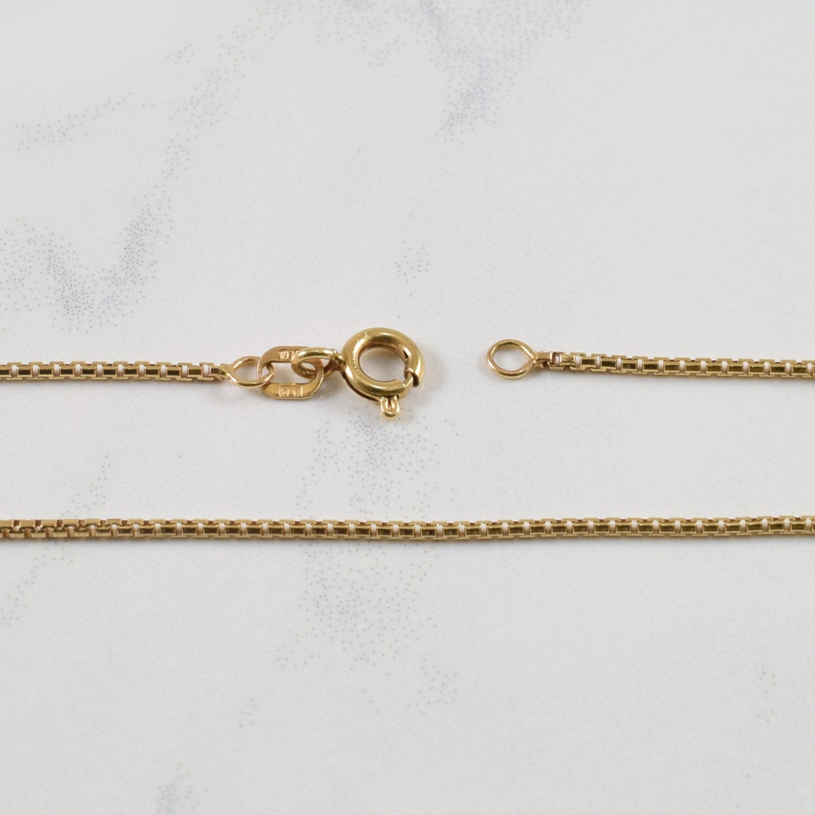 10k Yellow Gold Box Chain | 17.5" |