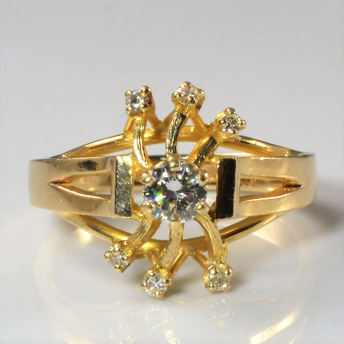 Unique Abstract Diamond Ring | 0.27ctw | SZ 7 |