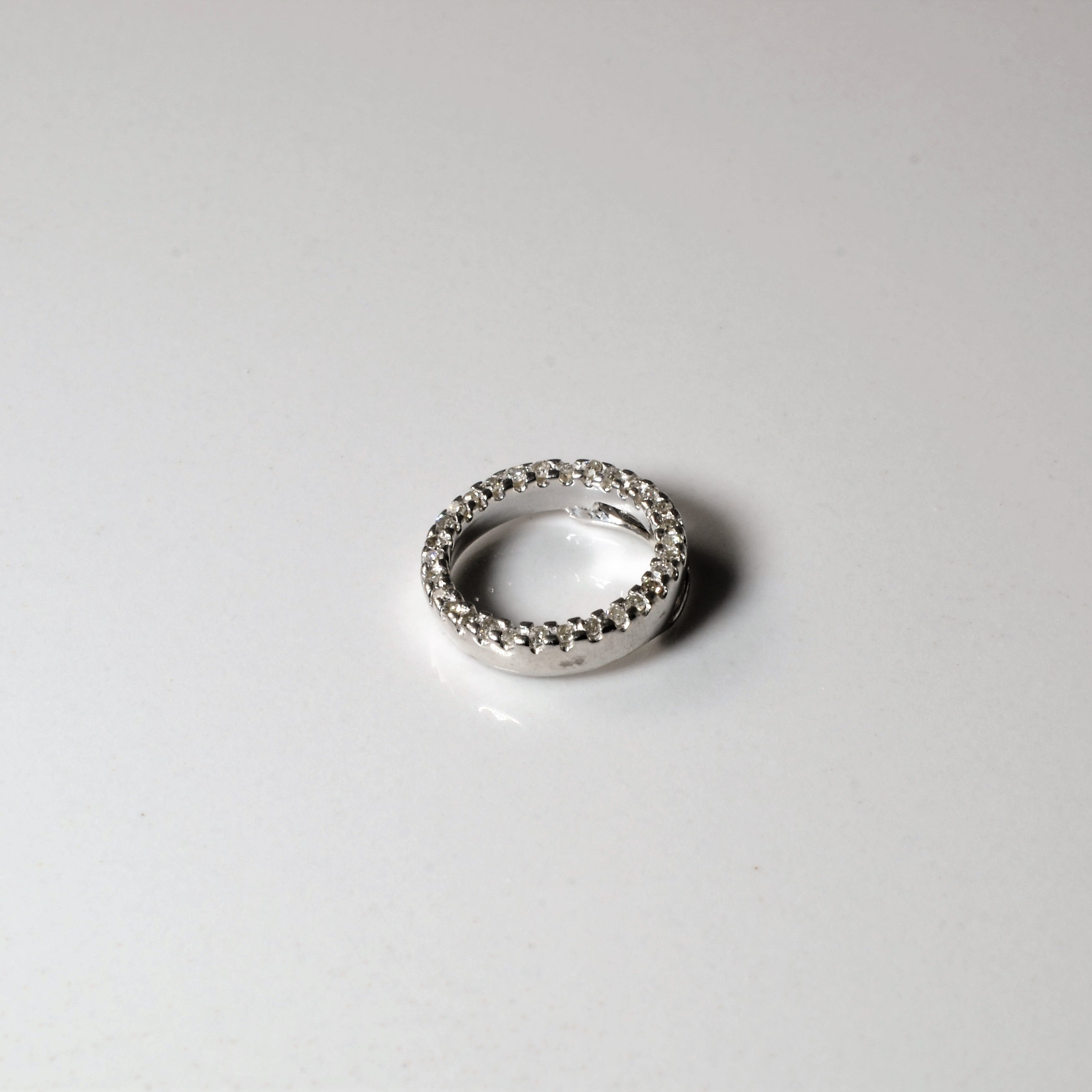 Pave Diamond Circle Pendant | 0.08ctw |