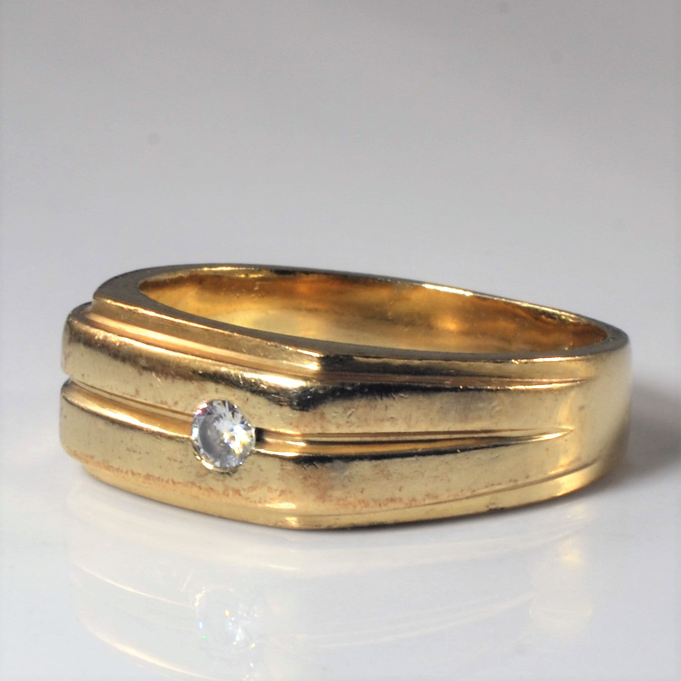 Flush Set Diamond Ring | 0.12ct | SZ 10.75 |