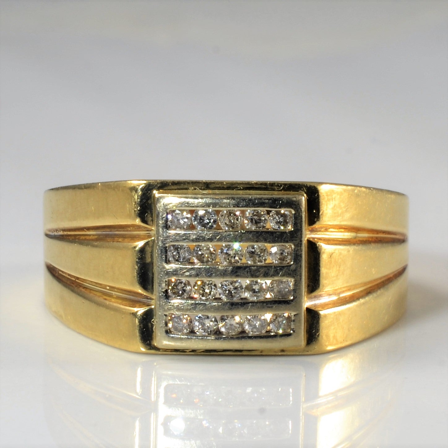 Channel Set Diamond Grid Ring | 0.25ctw | SZ 11.75 |