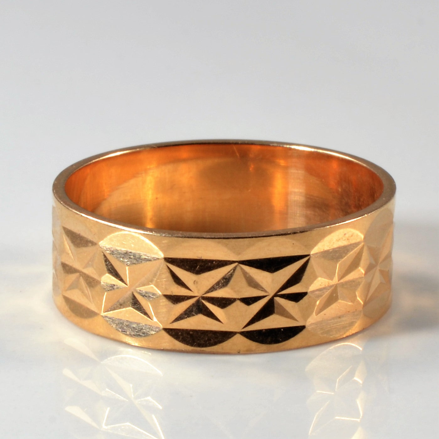 1975 Kiev Textured Rose Gold Band | SZ 10 |