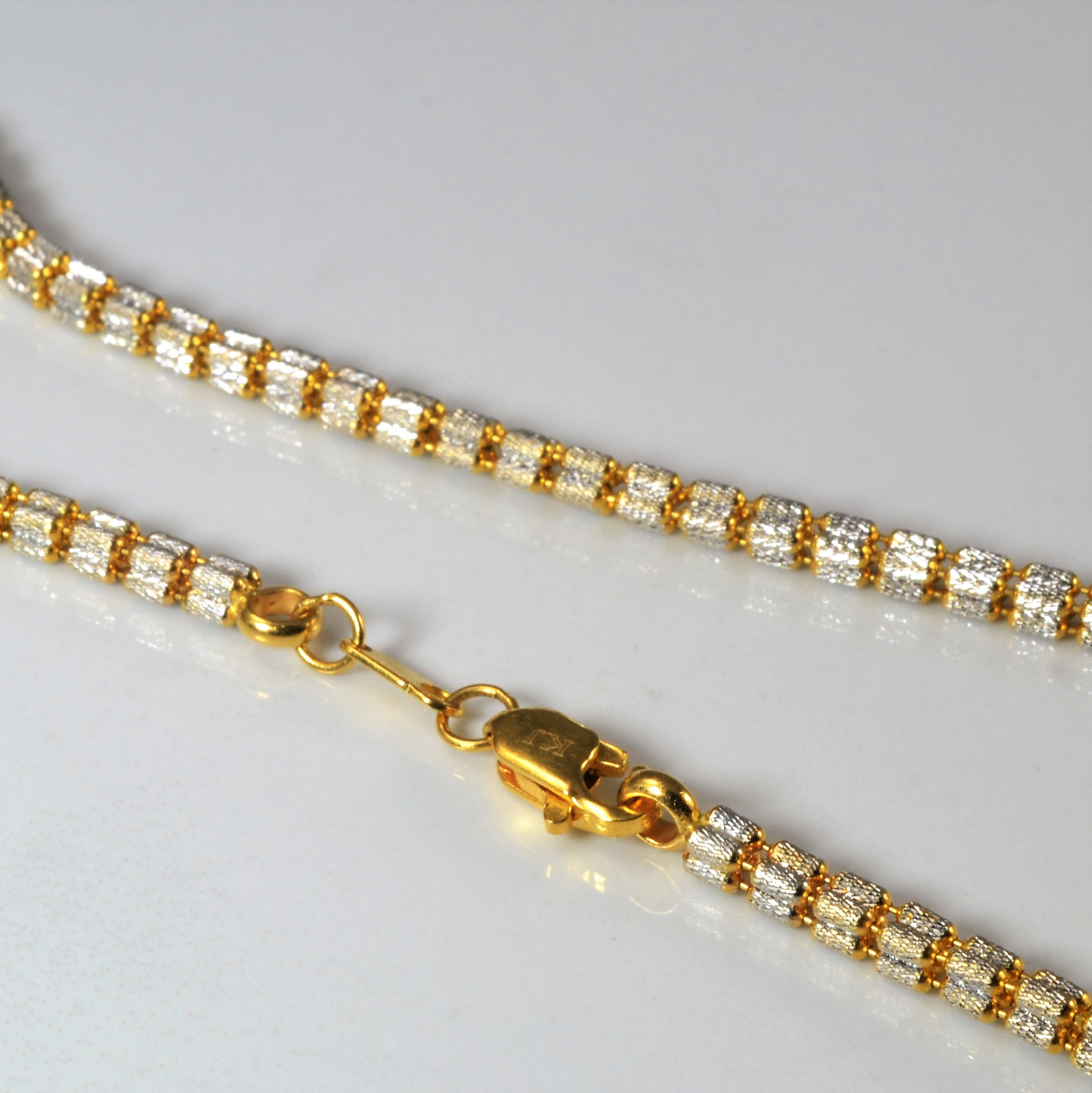 22k Fancy Double Link Bead Chain | 24" |
