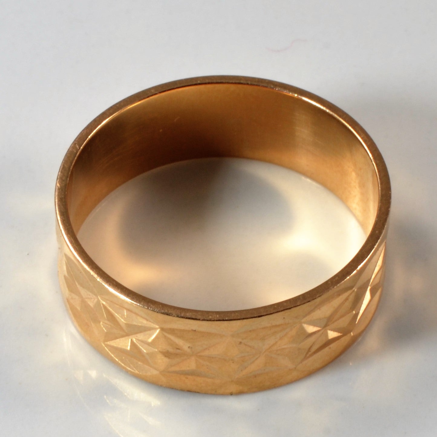 1975 Kiev Textured Rose Gold Band | SZ 10 |