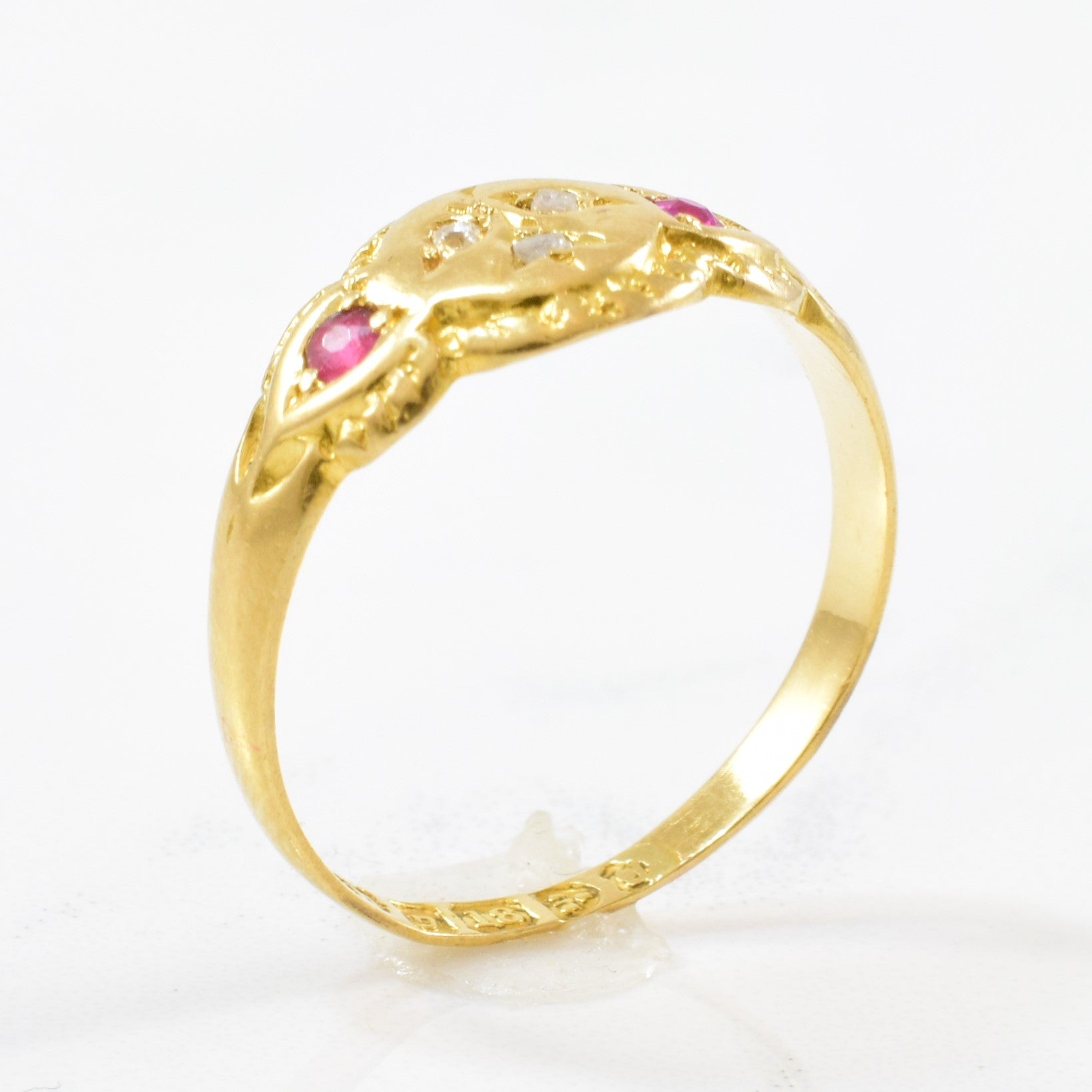 1904 Chester Ruby & Diamond Ring | 0.07ctw | SZ 5.25 |