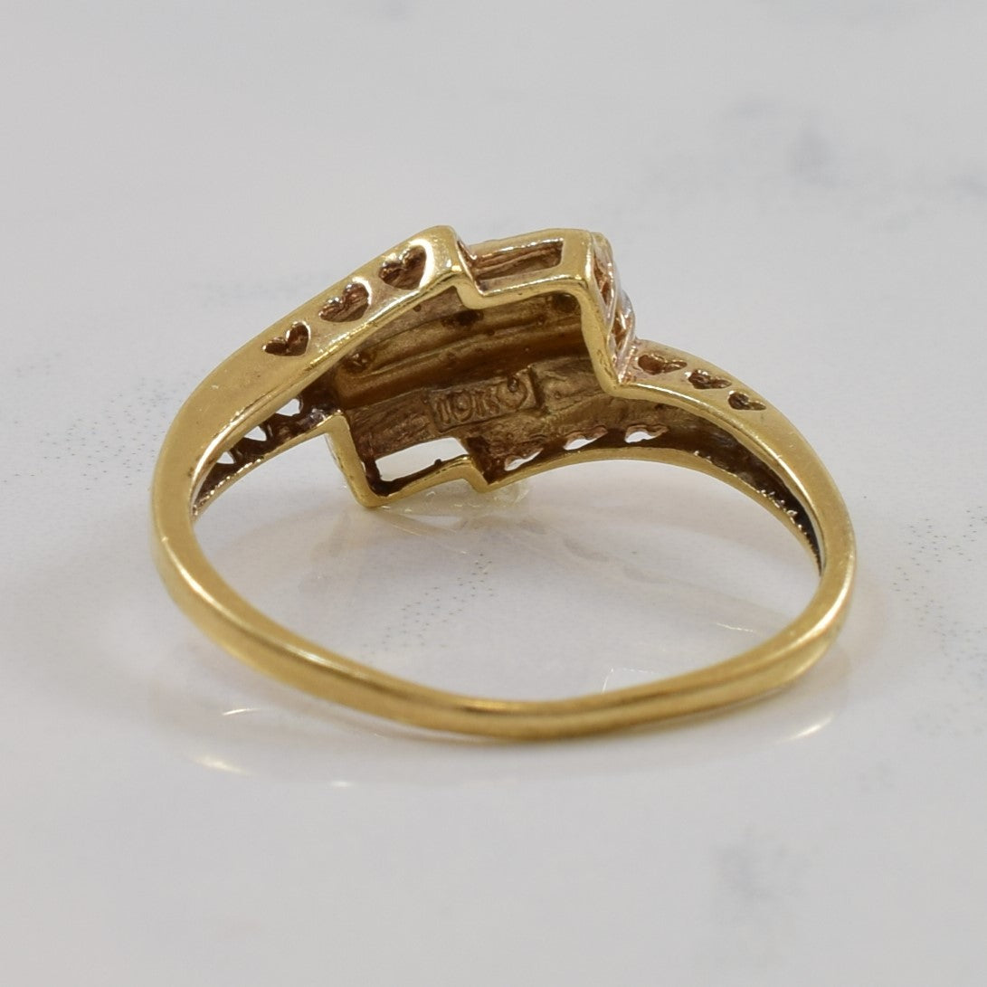 Bypass Three Stone Diamond Ring | 0.04ctw | SZ 6.5 |