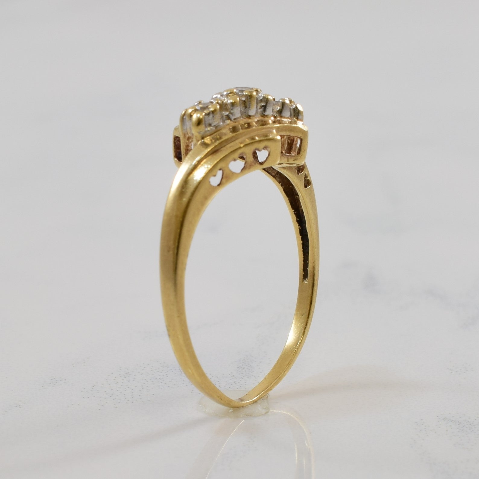 Bypass Three Stone Diamond Ring | 0.04ctw | SZ 6.5 |