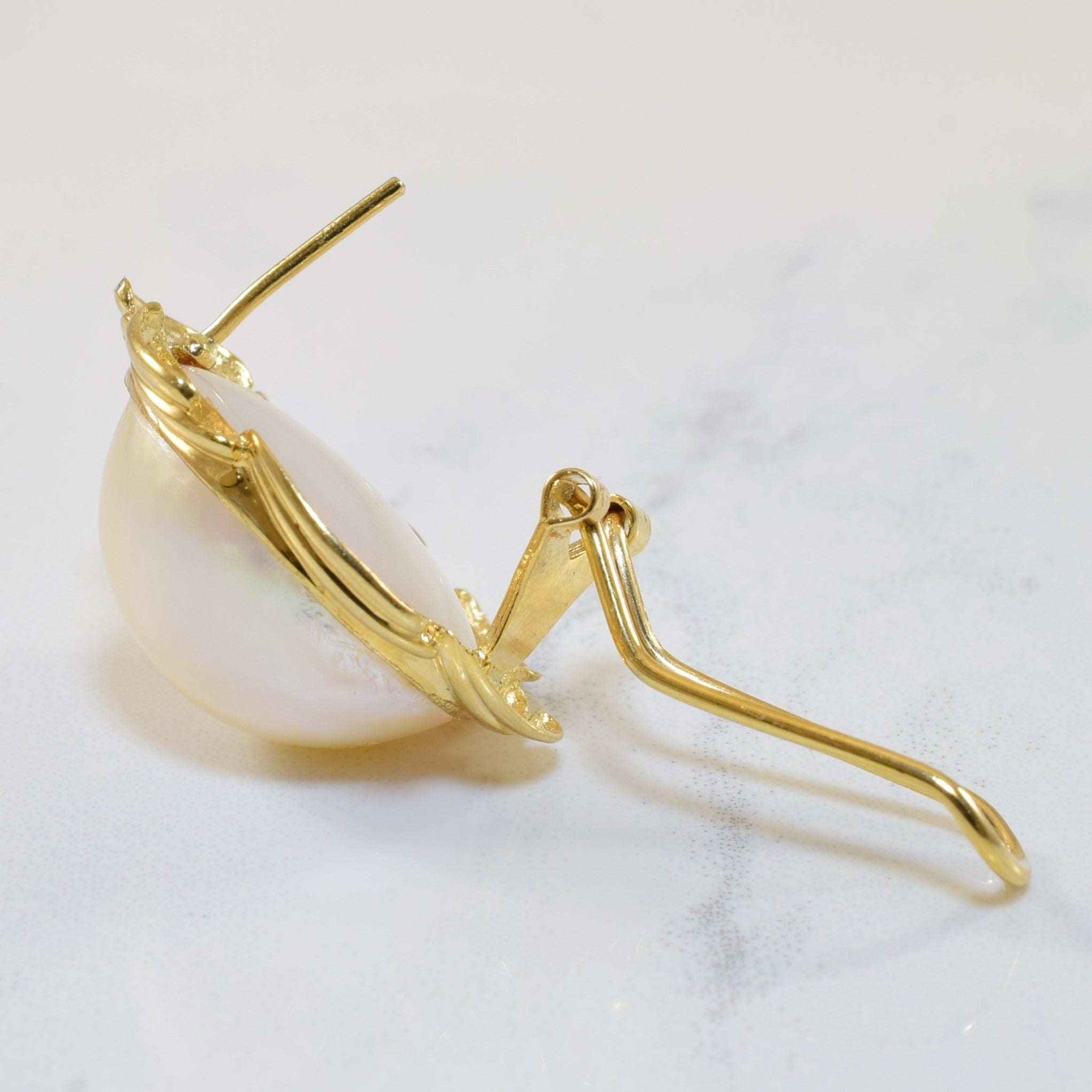Mabe Pearl Stud Earrings | 36.00ctw |