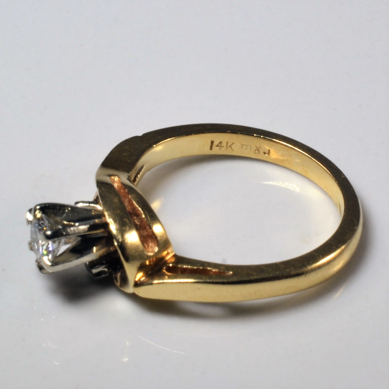 Diamond Accented Bypass Engagement Ring | 0.27ctw | SZ 4 |