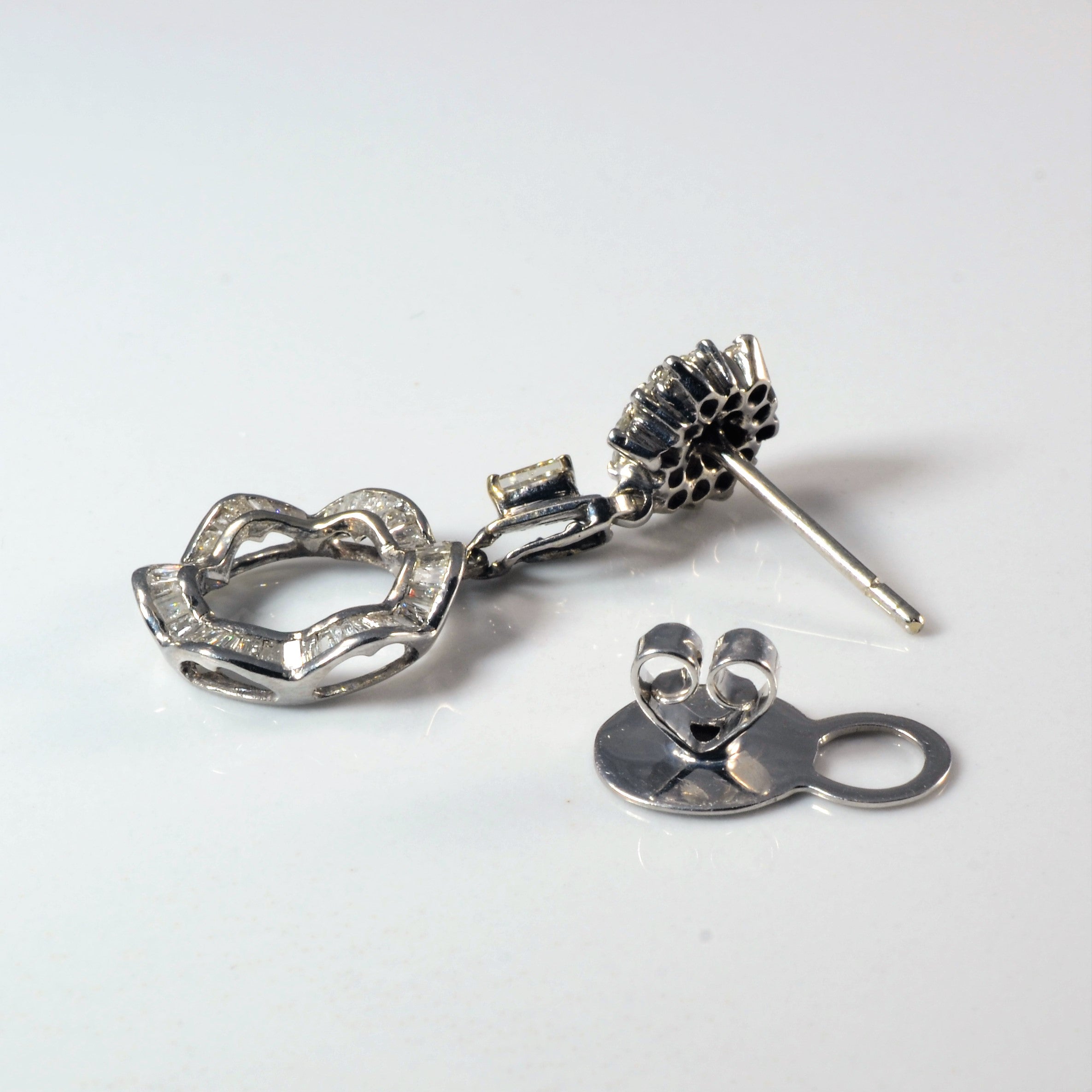 Multi Diamond Cluster Drop Earrings | 0.93ctw |