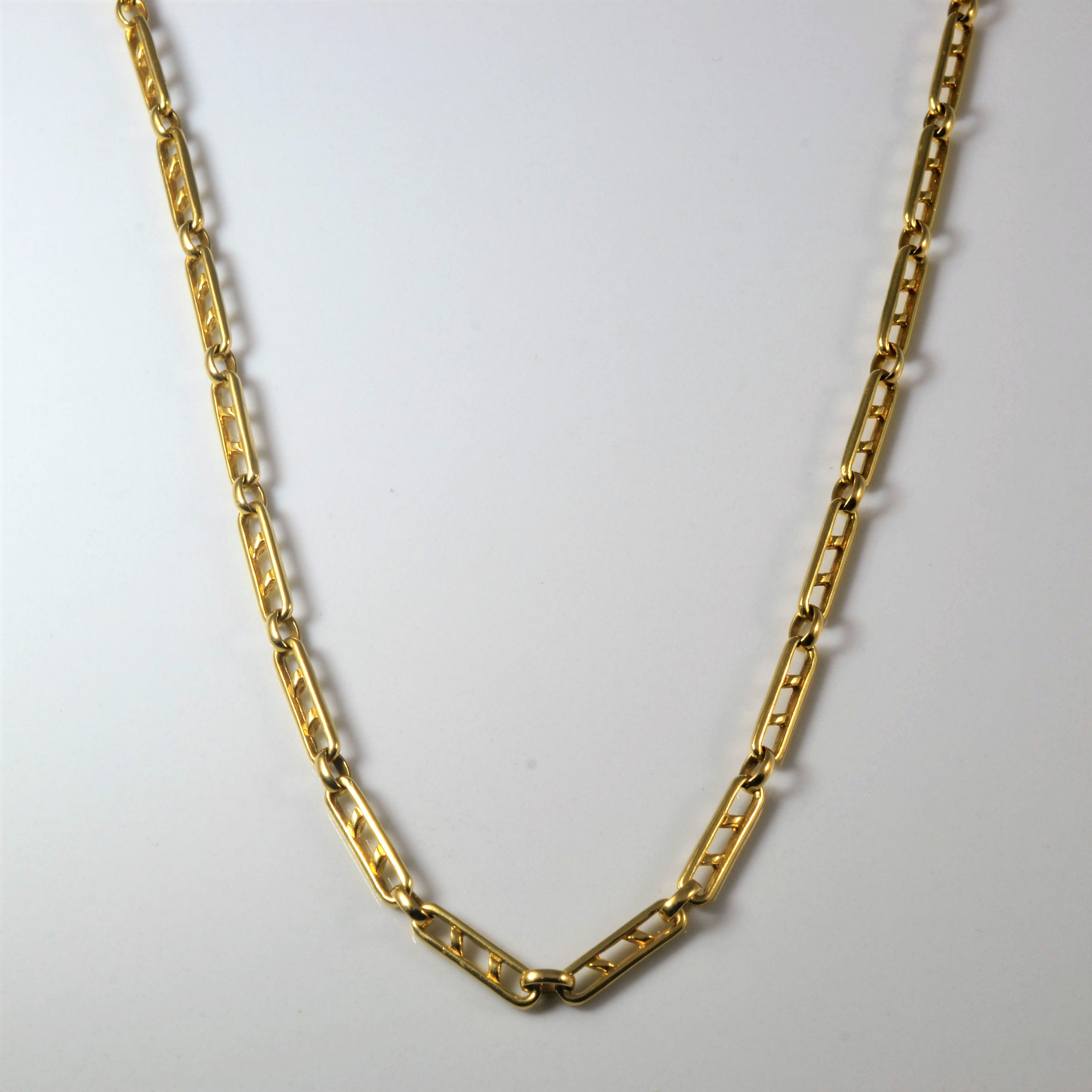 18k Yellow Gold Fancy Link Chain | 19" |