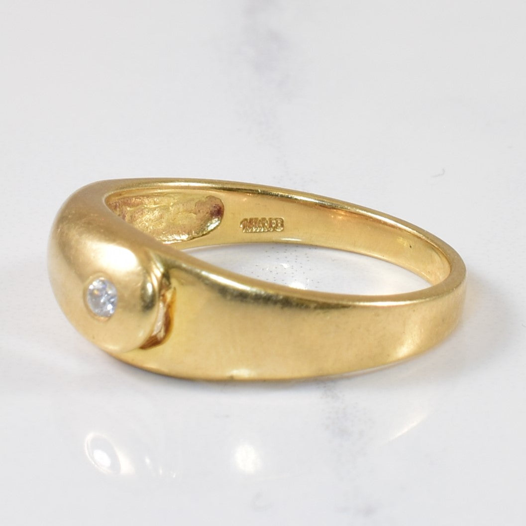 Flush Set Diamond Ring | 0.03ct | SZ 6.75 |