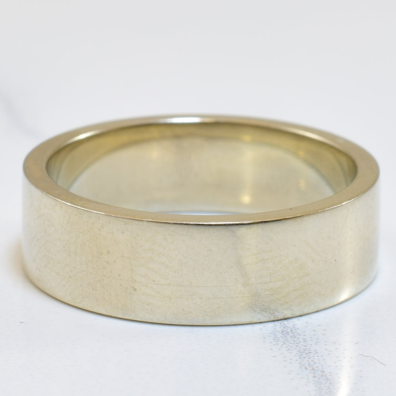 Plain 10k White Gold Band | SZ 7 |