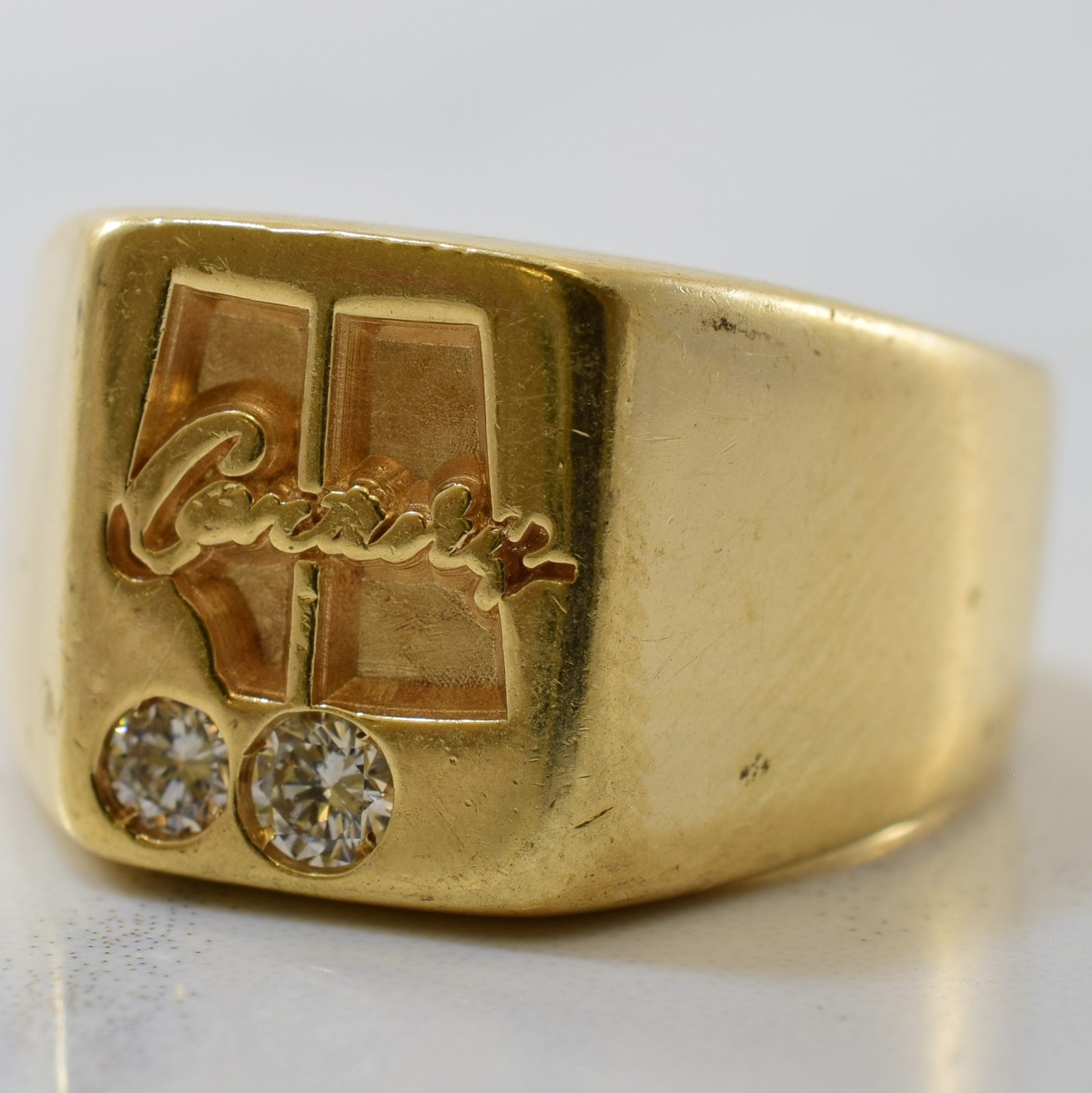 Alberta & Saskatchewan Diamond Signet Ring | 0.10ctw | SZ 5.75 |