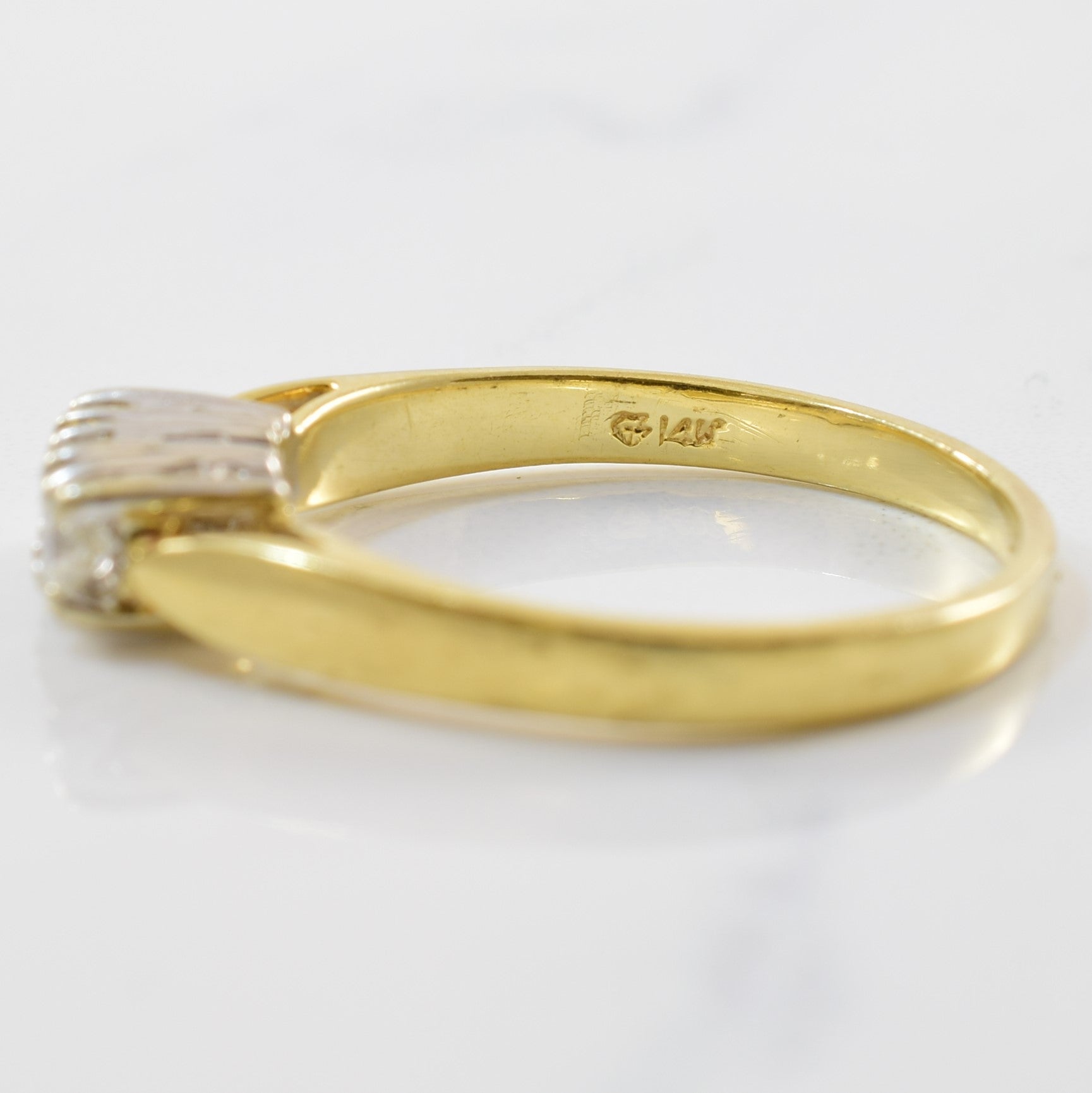 Bague trois diamants | 0,20 ct au total | Taille 7,75 |