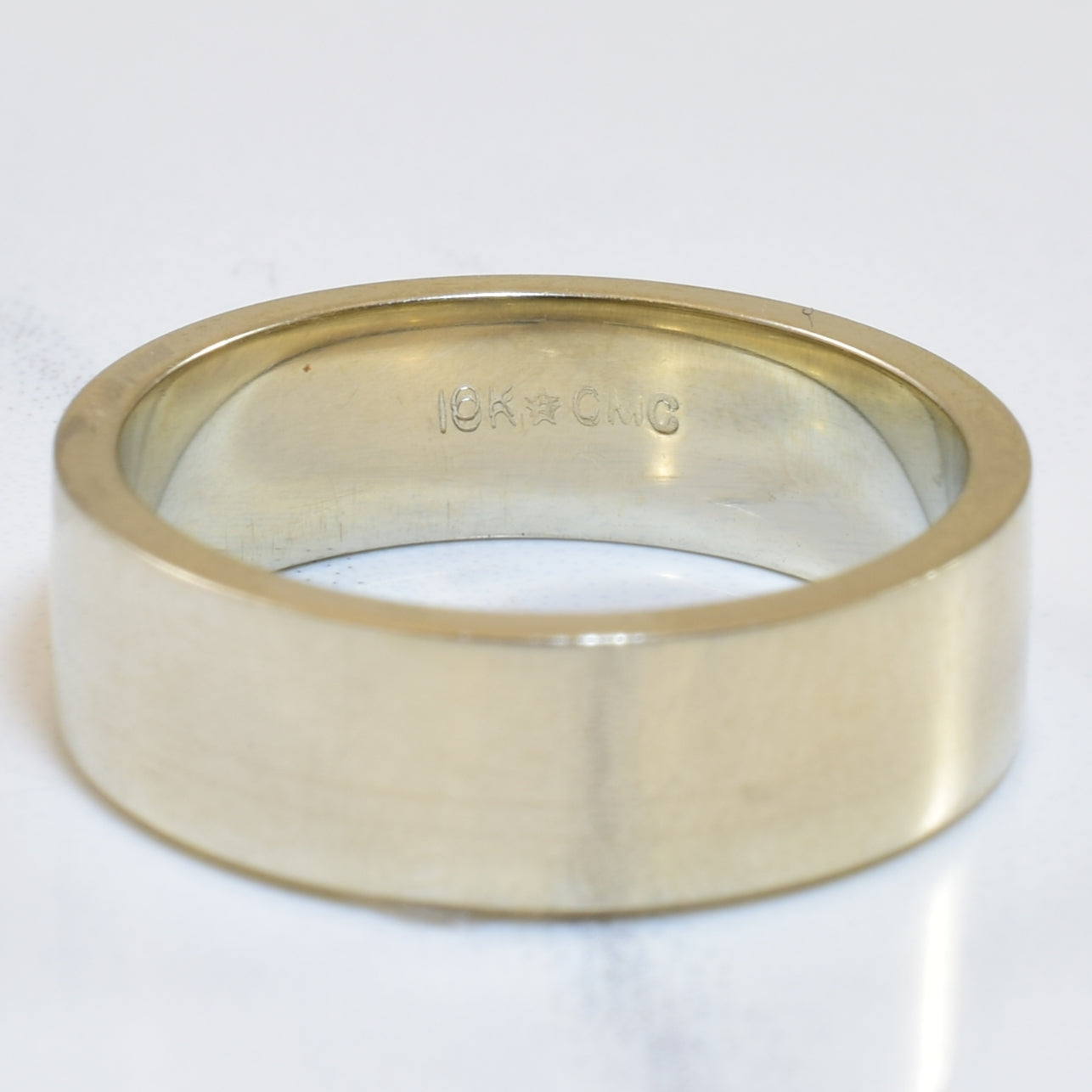 Plain 10k White Gold Band | SZ 7 |