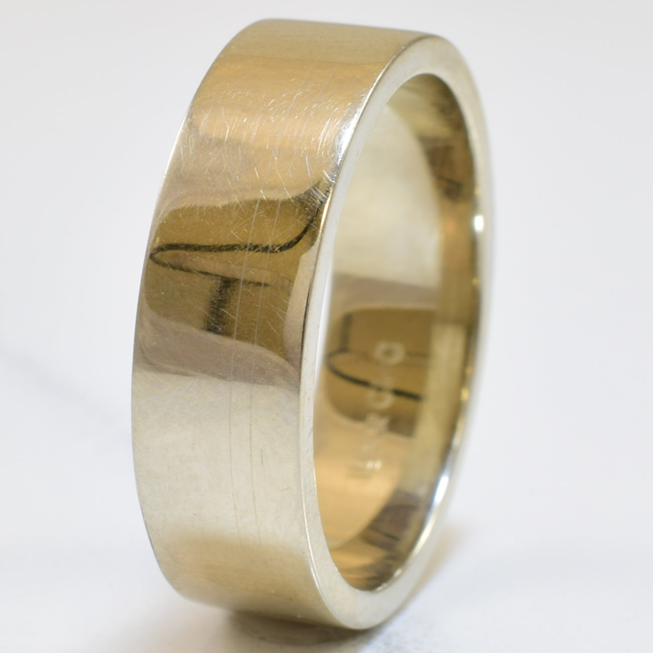 Plain 10k White Gold Band | SZ 7 |