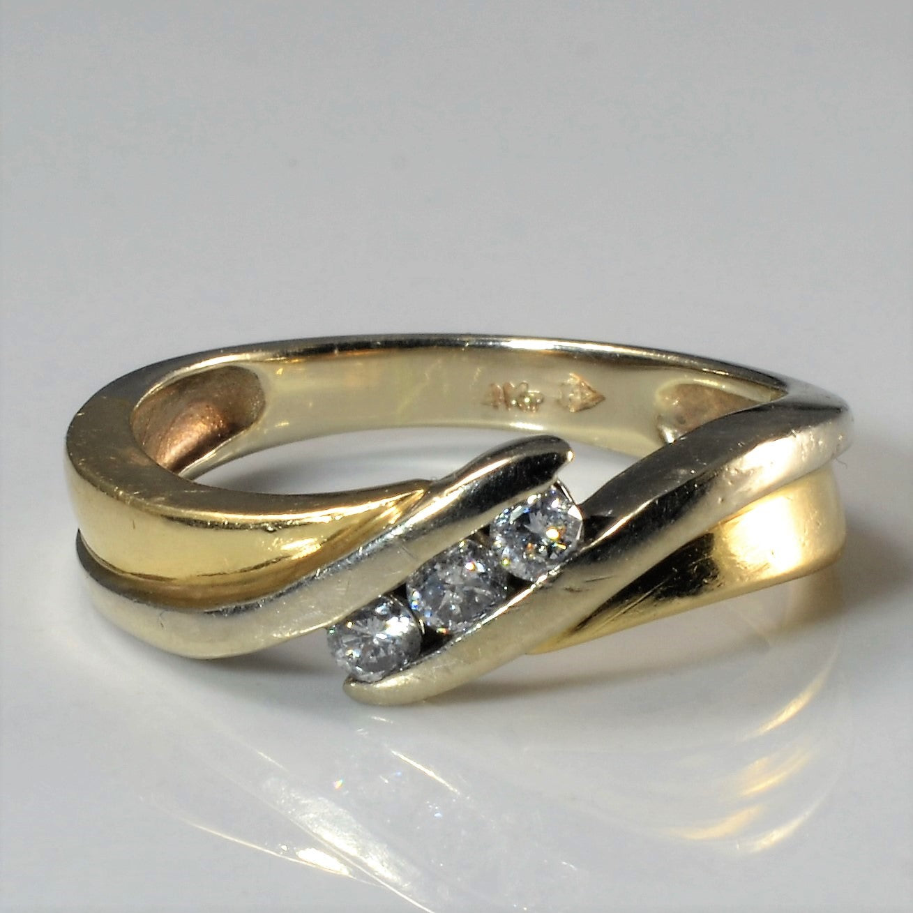 Three Stone Channel Set Diamond Ring | 0.14ctw | SZ 6.25 |