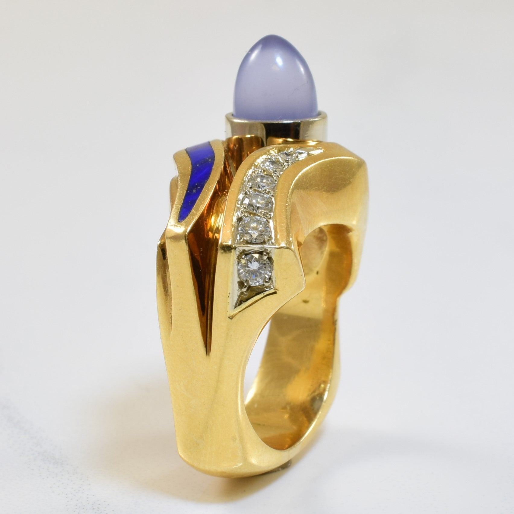 Multi Gem Cabochon & Inlay Ring | 2.75ct, 0.25ct, 0.14ctw | SZ 5.25 |