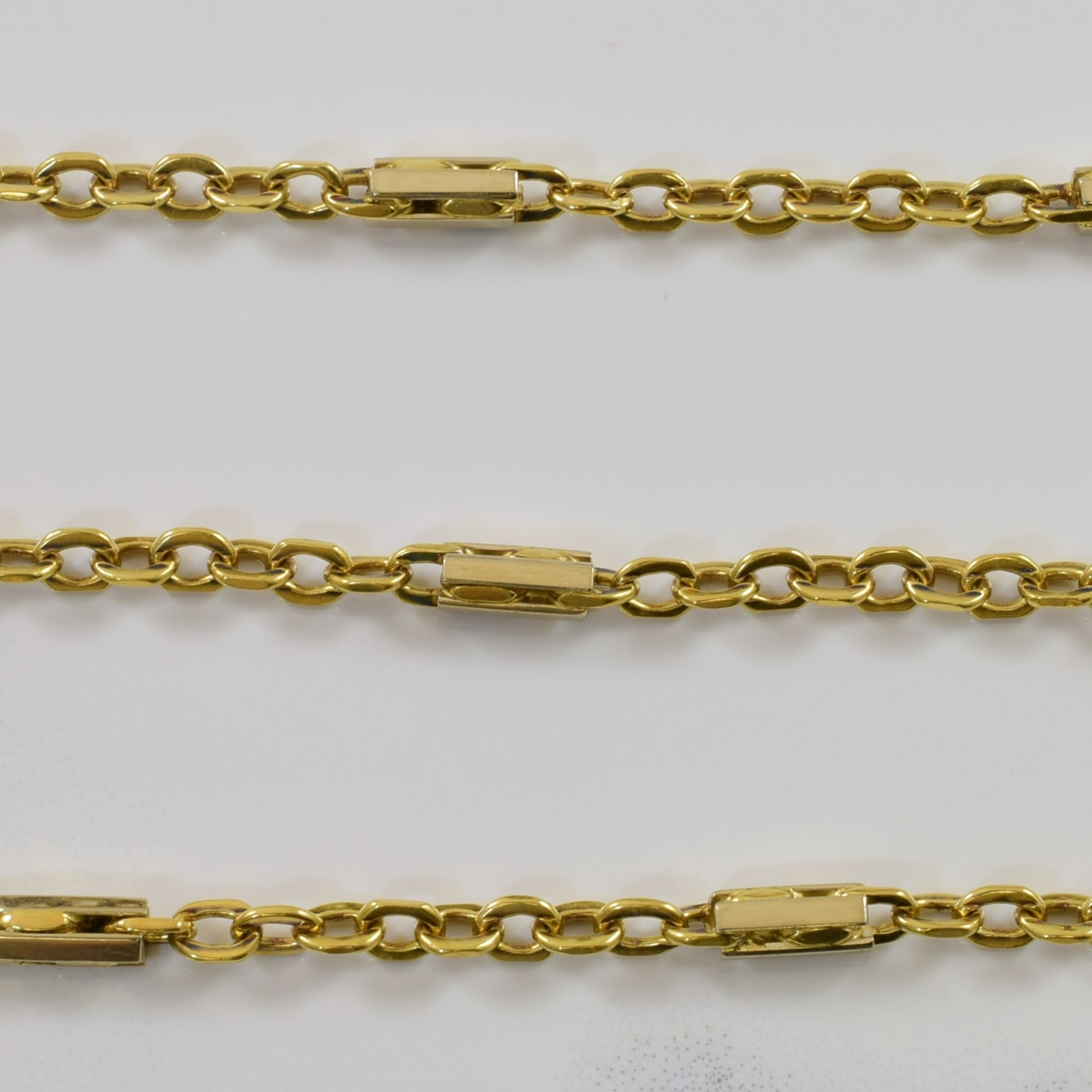 18k Yellow Gold Link & Bar Chain | 21.5" |