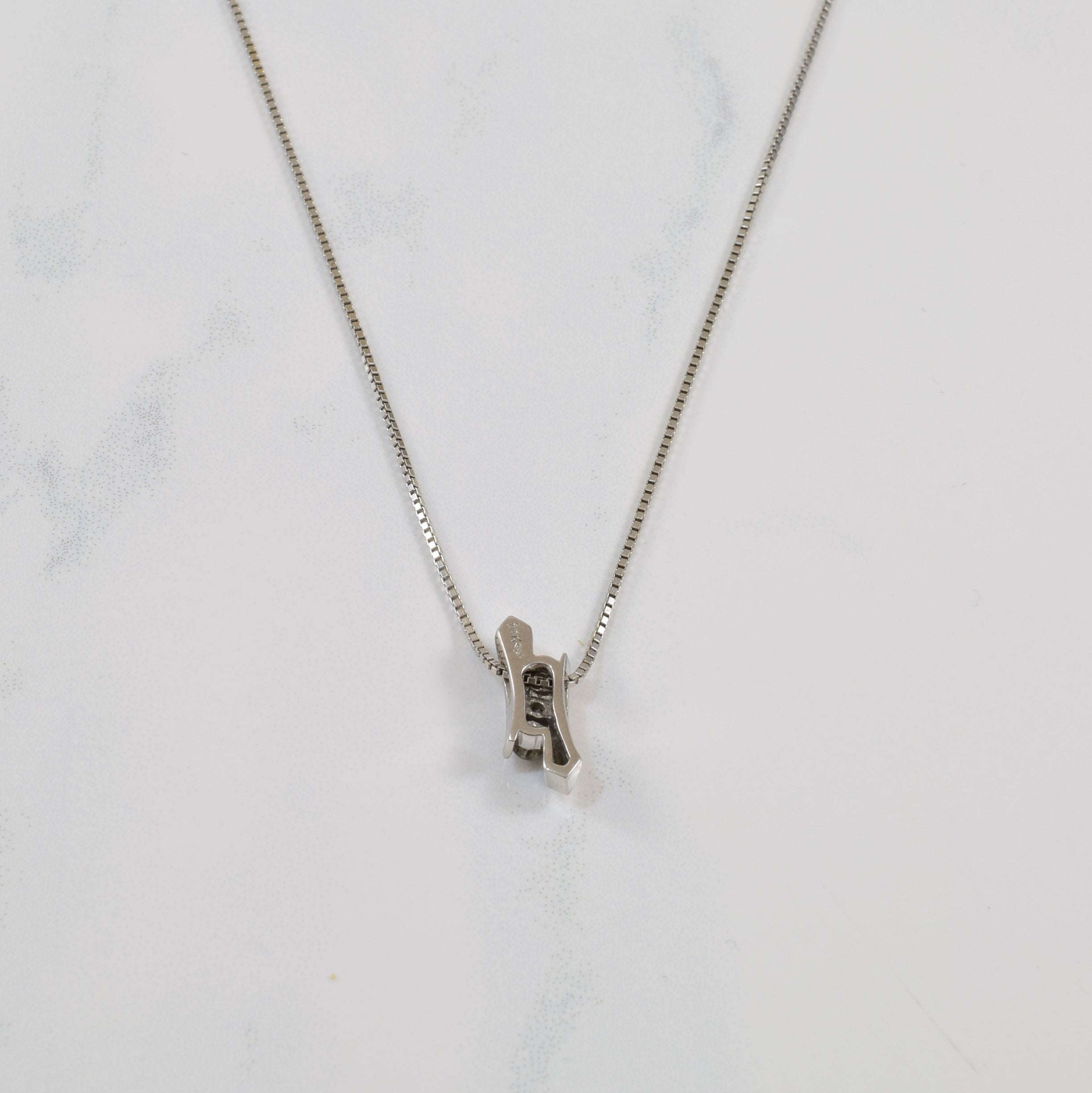 Tension Set Diamond Necklace | 0.21ctw | 18" |