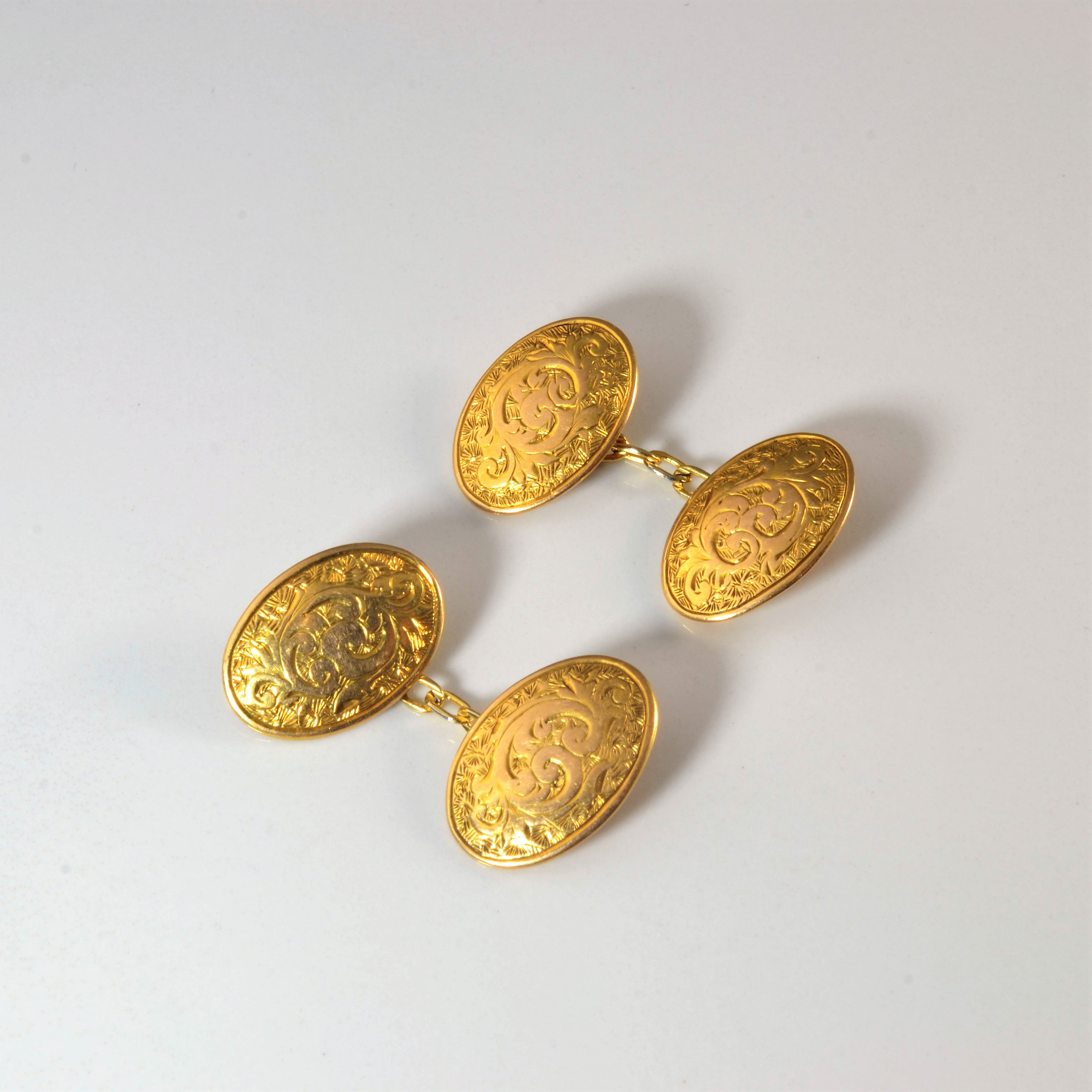 Victorian Era Ornate Gold Cufflinks |