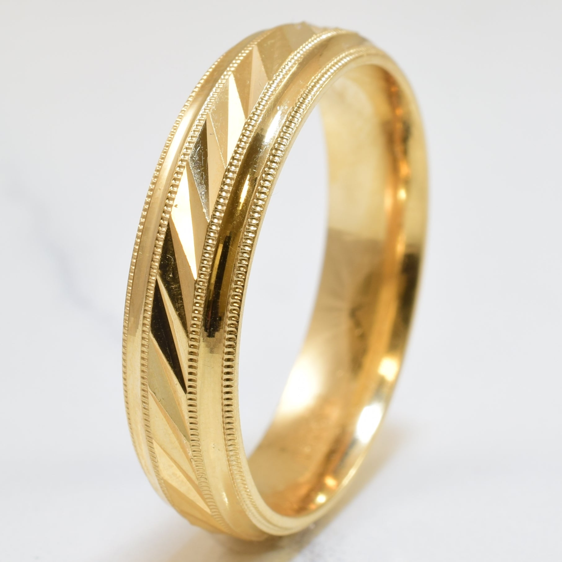 Textured 14k Yellow Gold Band | SZ 13 |