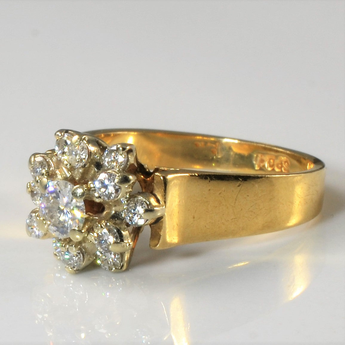 Diamond Cluster Engagement Ring | 0.36ctw | SZ 5 |