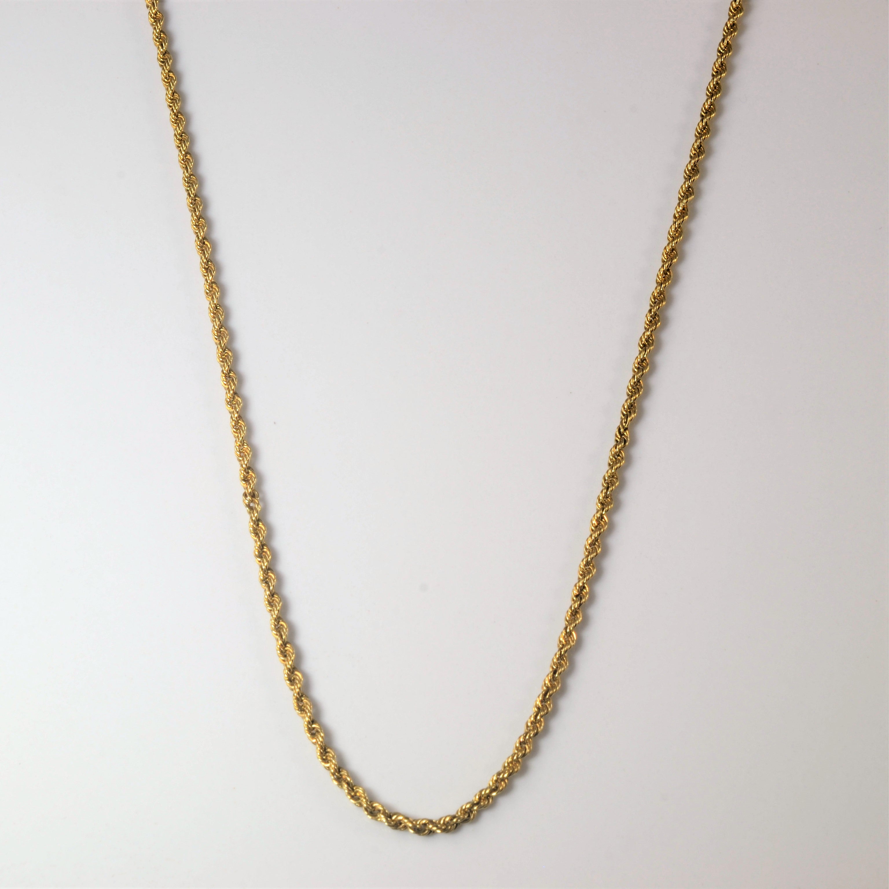 14k Yellow Gold Rope Chain | 26" |