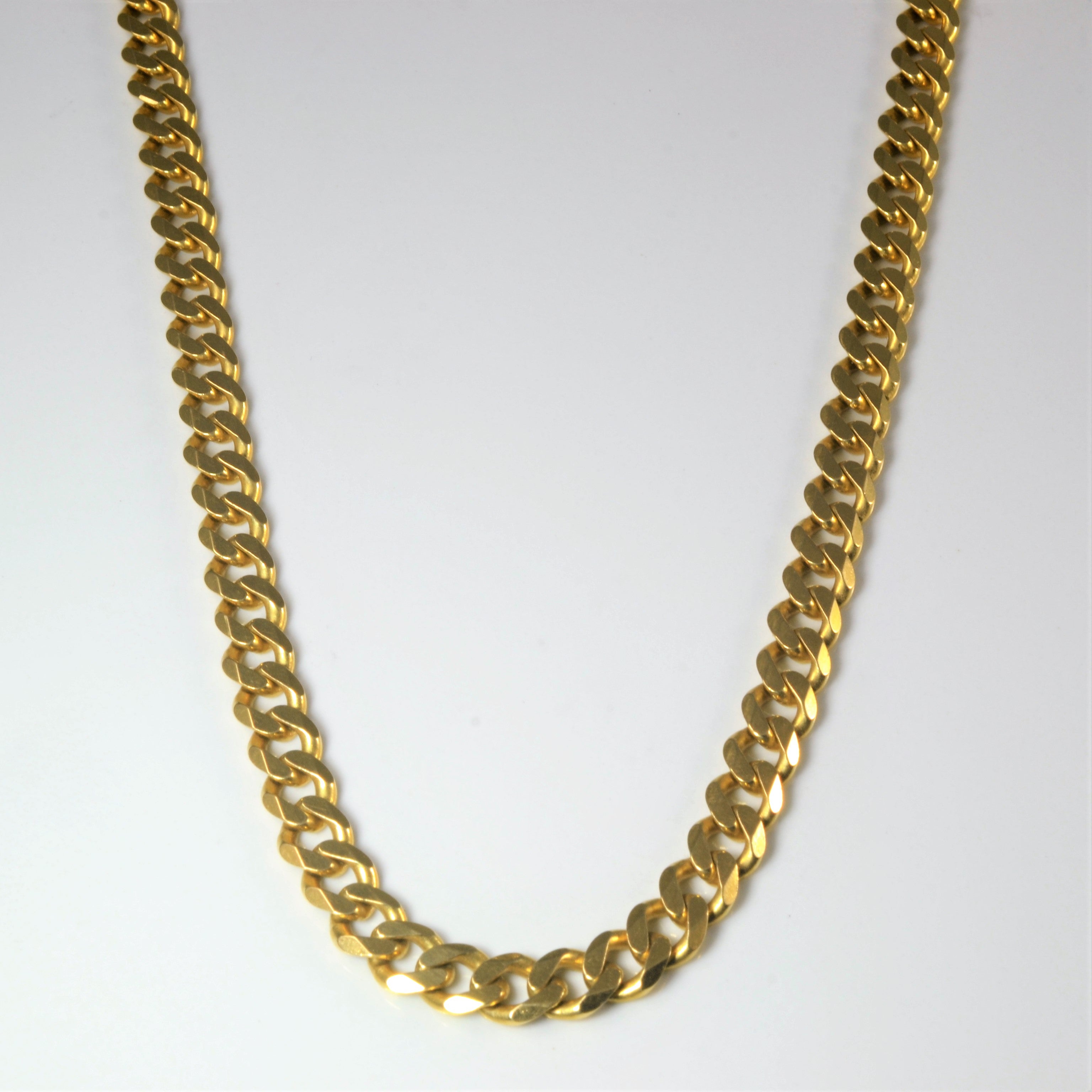 Chaîne gourmette en or jaune 18 carats | 24" |