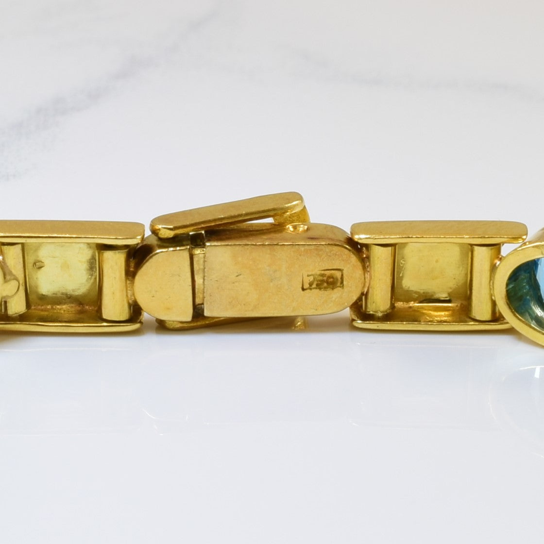 Tension Set Blue Topaz Bracelet | 14.00ctw | 7.75" |