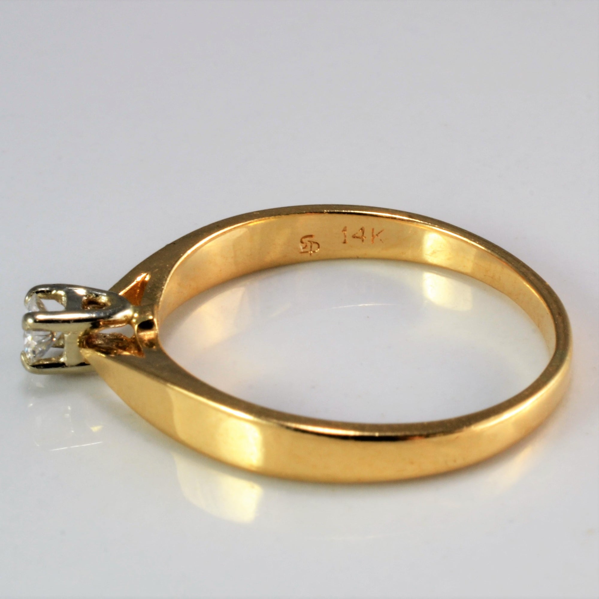 Solitaire Diamond Engagement Ring | 0.10 ct, SZ 6.5 |