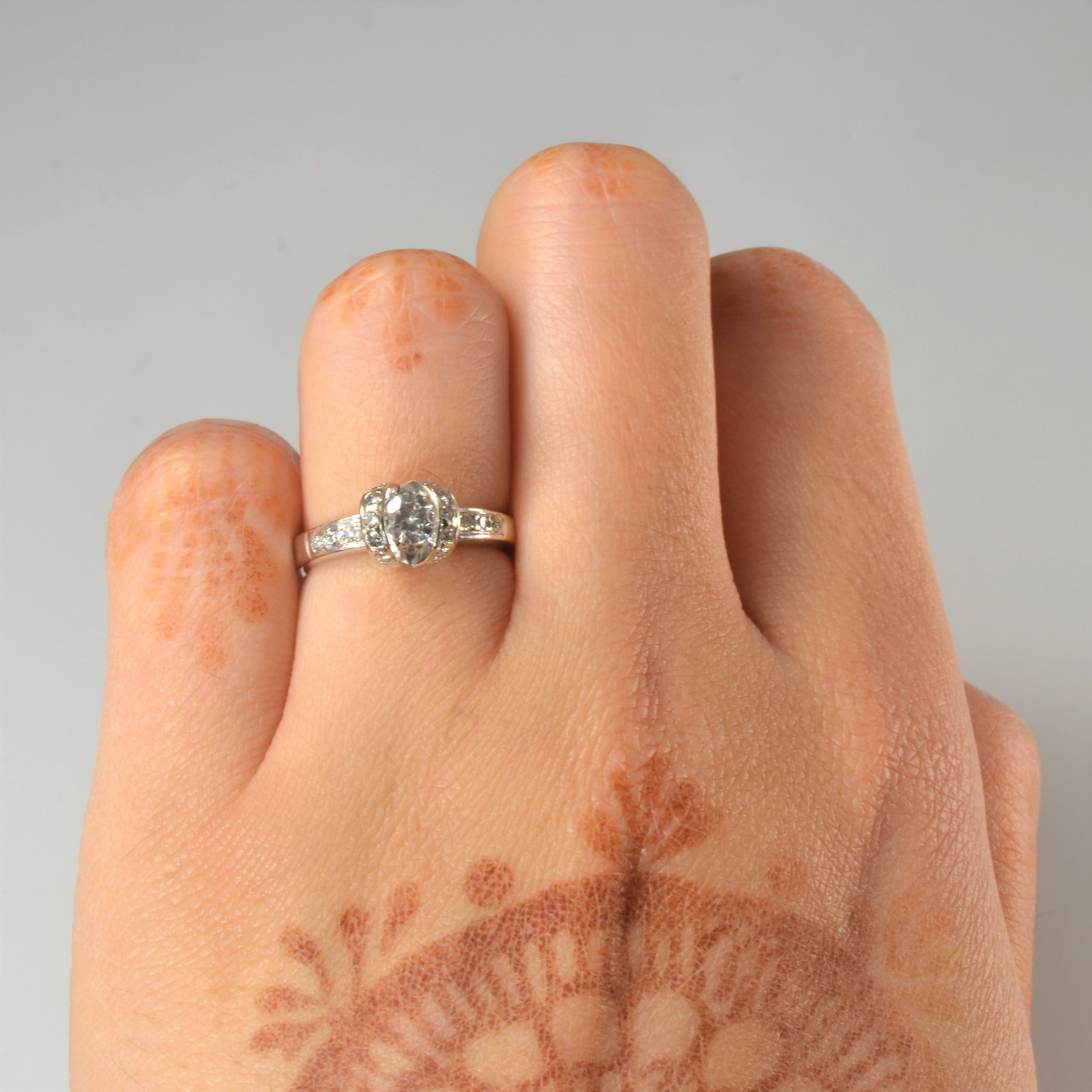 Semi Bezel Diamond Engagement Ring | 0.33ctw | SZ 4 |