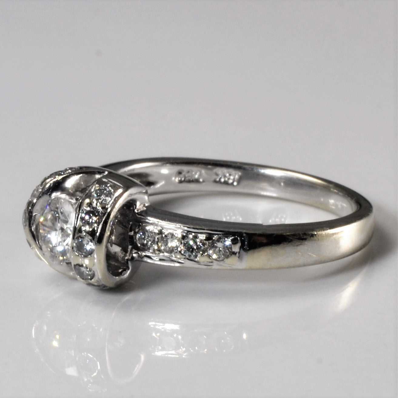 Semi Bezel Diamond Engagement Ring | 0.33ctw | SZ 4 |