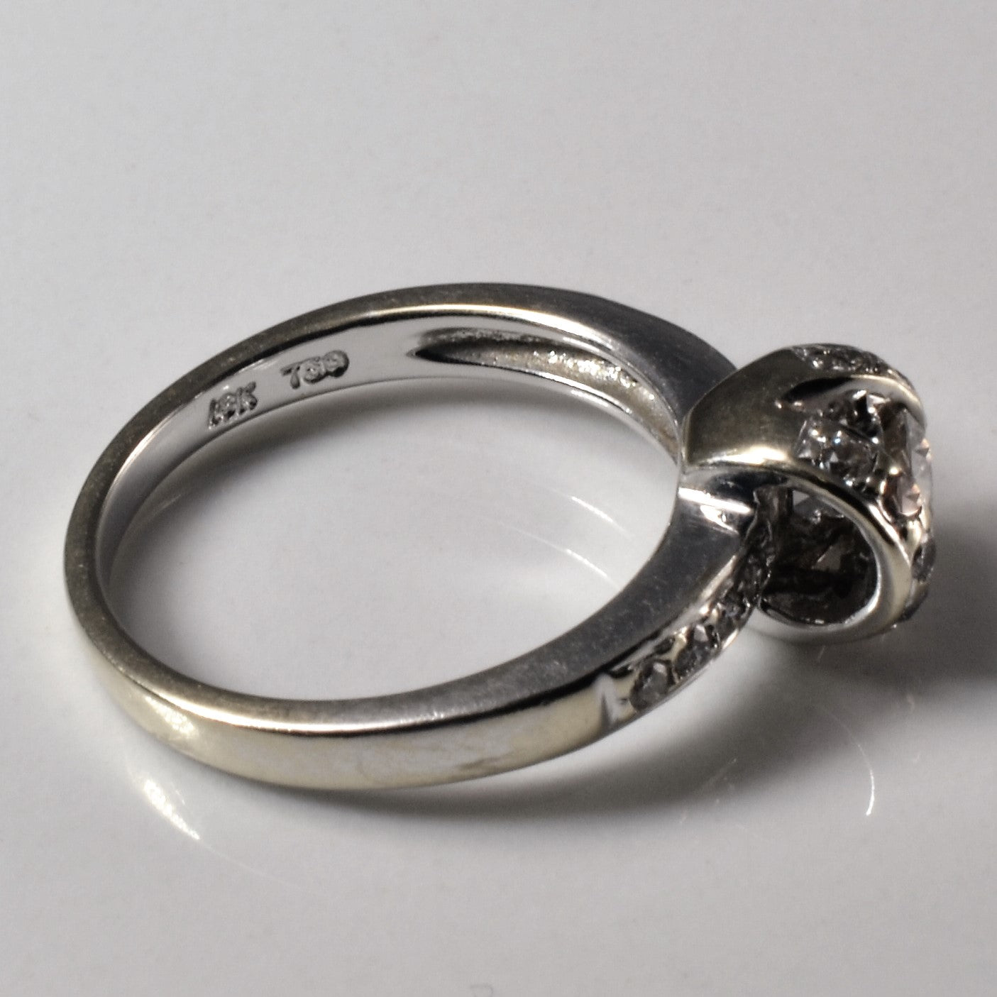 Semi Bezel Diamond Engagement Ring | 0.33ctw | SZ 4 |
