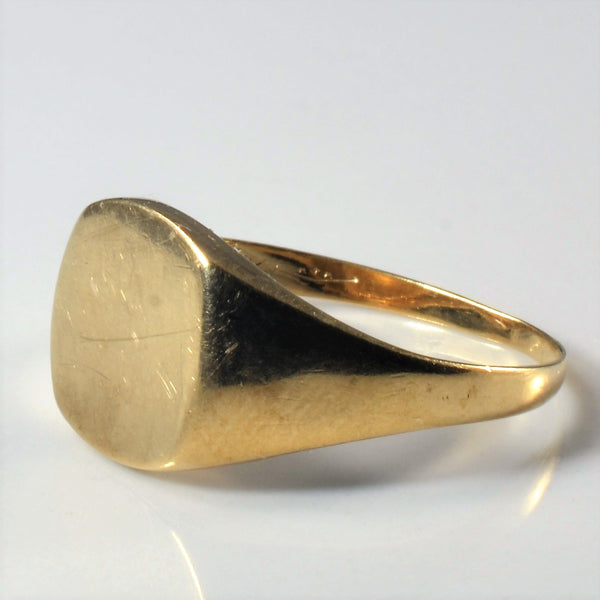 Yellow Gold Signet Ring | SZ 9 |