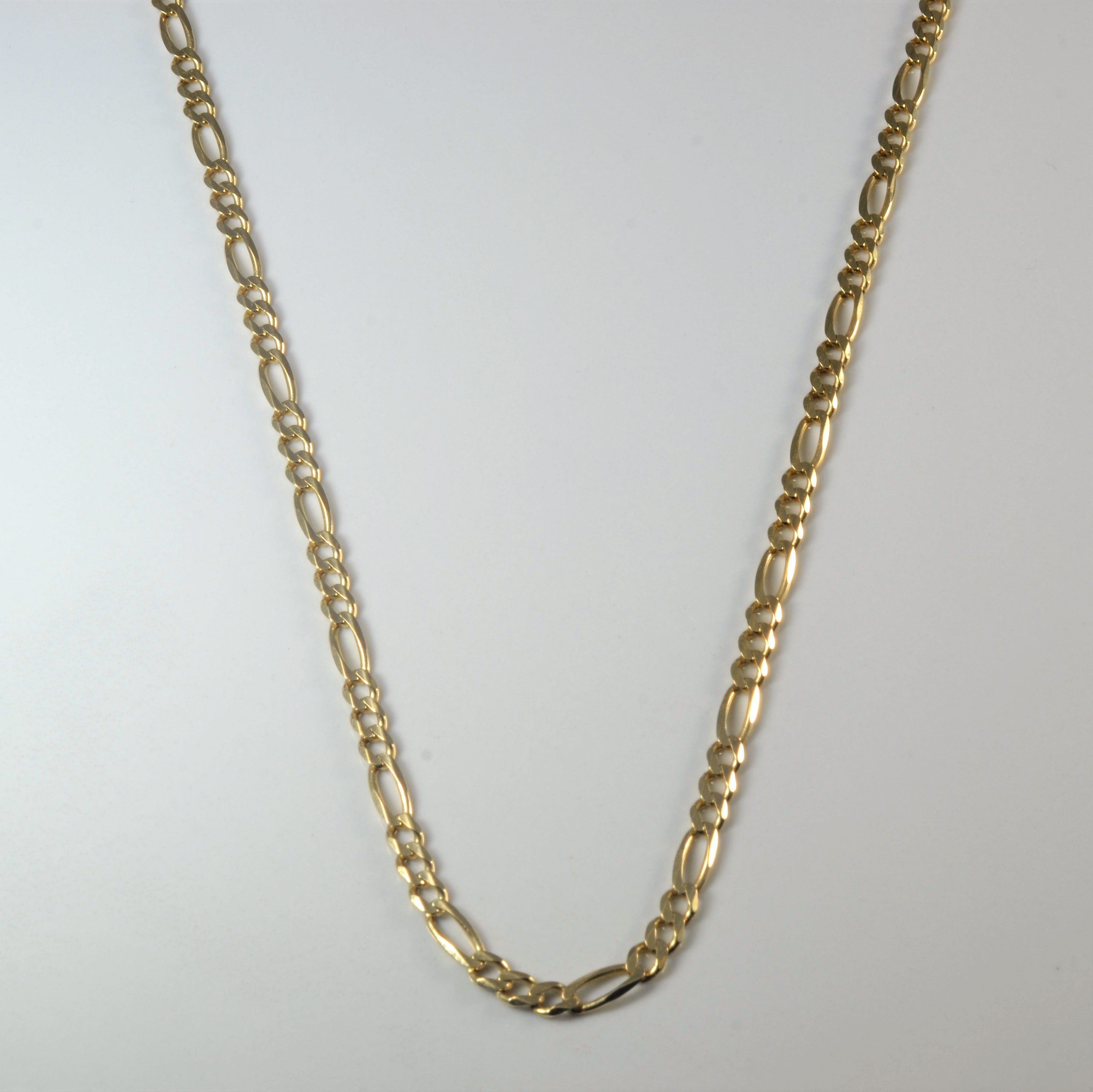 Figaro Link Gold Chain | 23"|