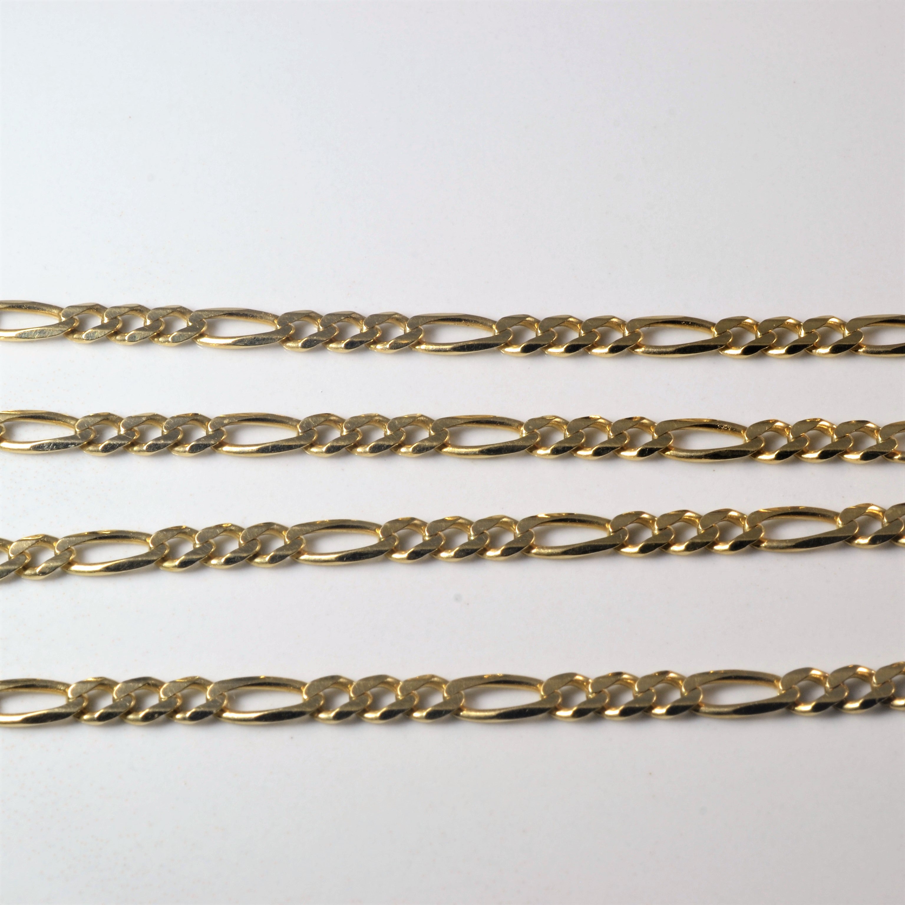 Figaro Link Gold Chain | 23"|