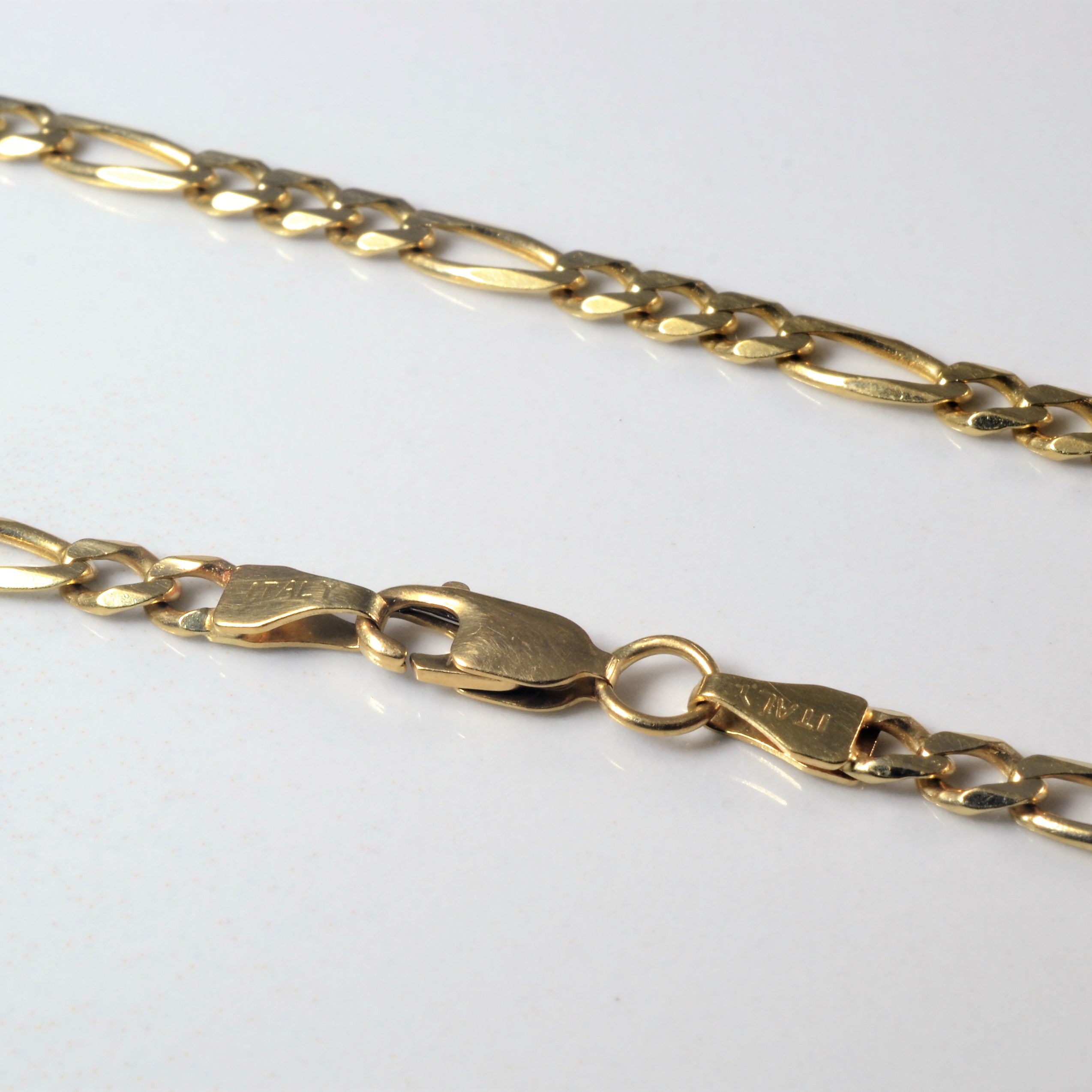 Figaro Link Gold Chain | 23"|
