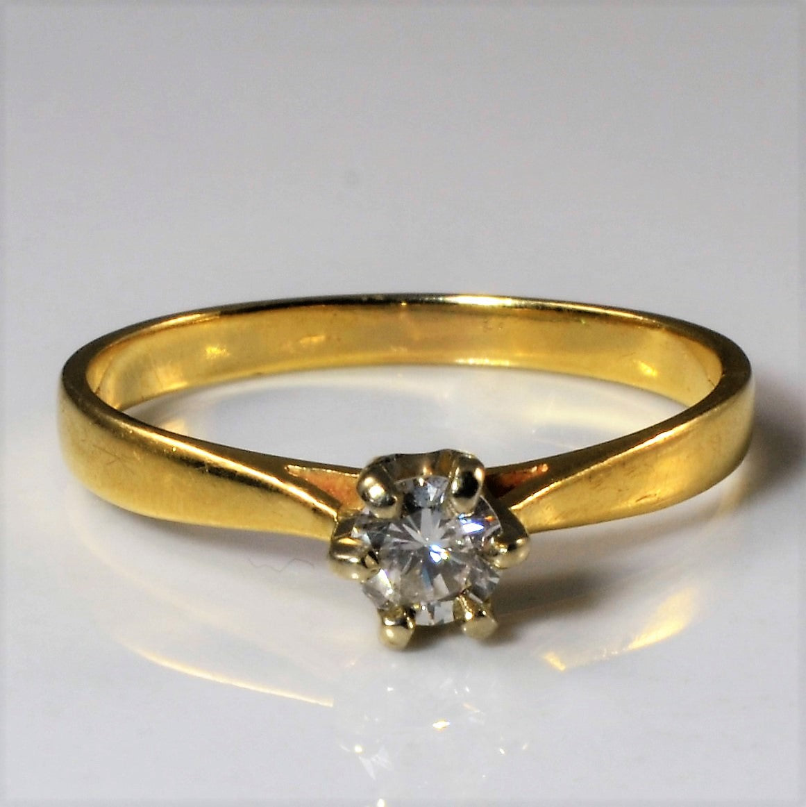 Six Prong Solitaire Diamond Ring | 0.22ct | SZ 7 |