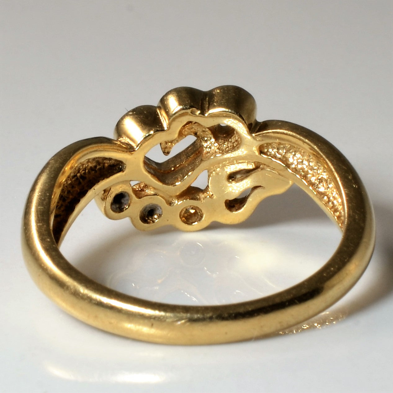 Double Diamond Heart Ring | 0.08ctw | SZ 6.75