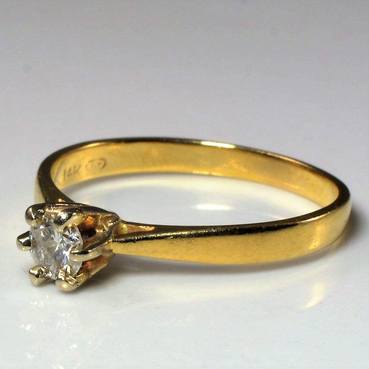 Six Prong Solitaire Diamond Ring | 0.22ct | SZ 7 |