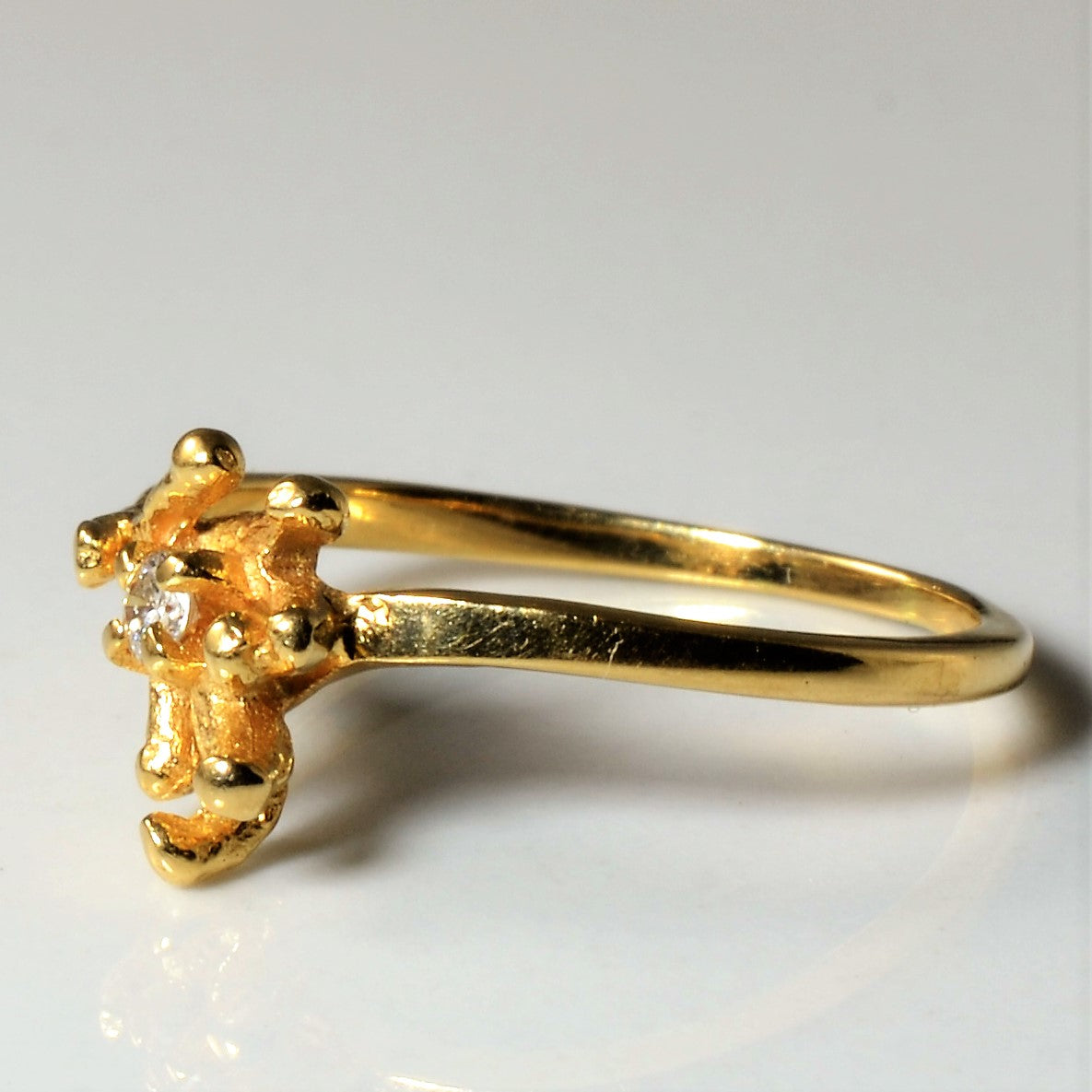 Golden Flare Diamond Ring | 0.03ct | SZ 5 |