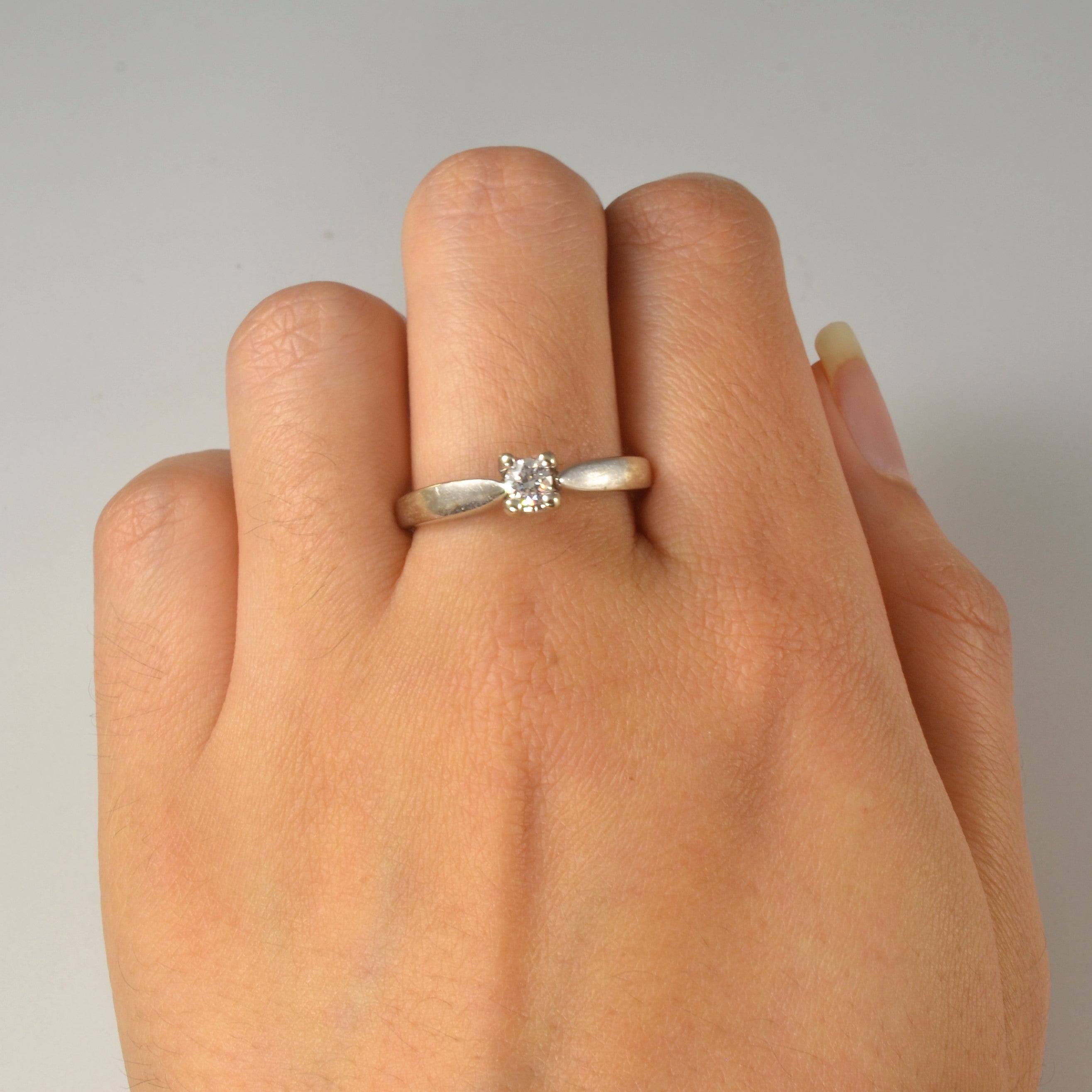 Solitaire Diamond Engagement Ring | 0.28ctw | SZ 8.75 |