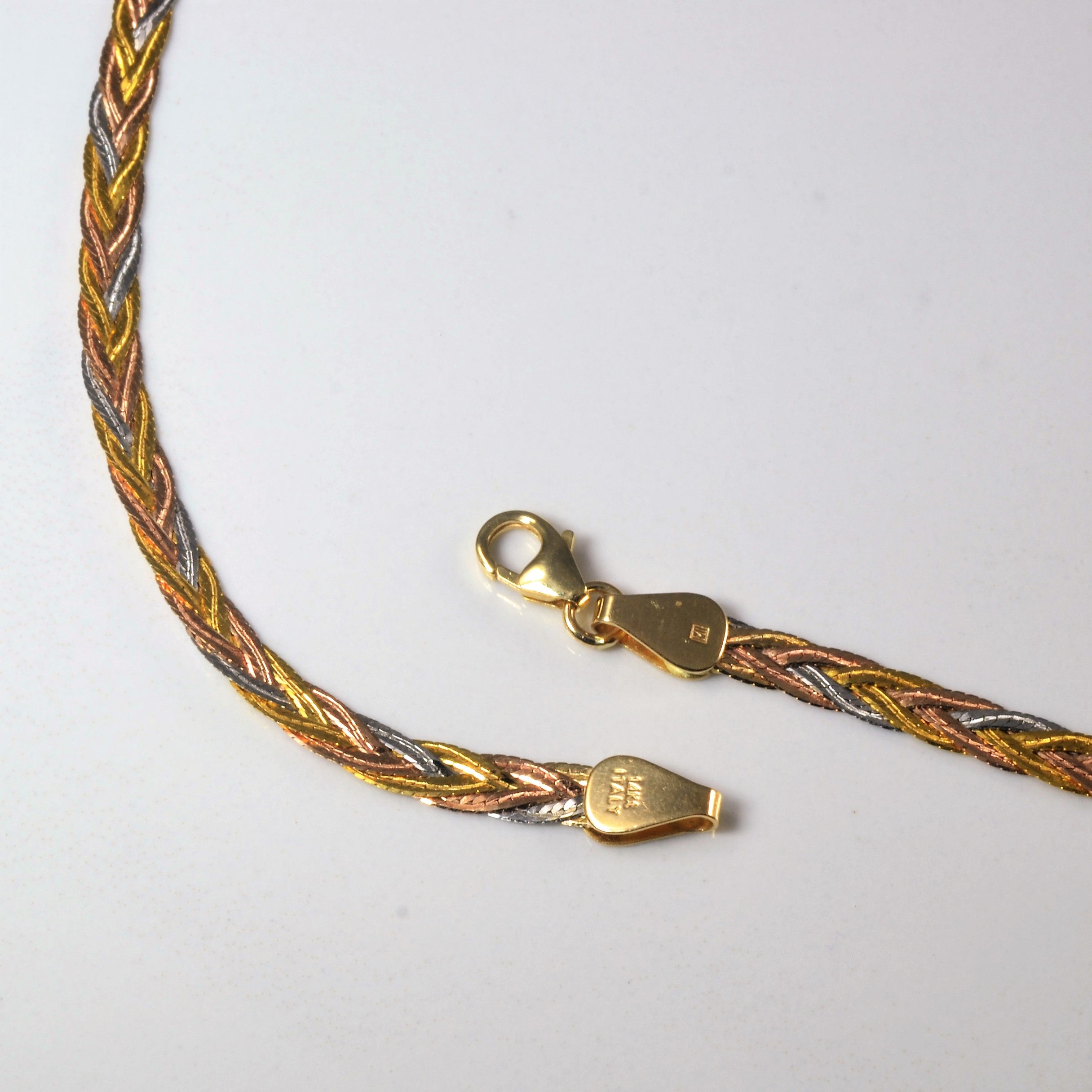 14k Gold Braided Chain | 20" |